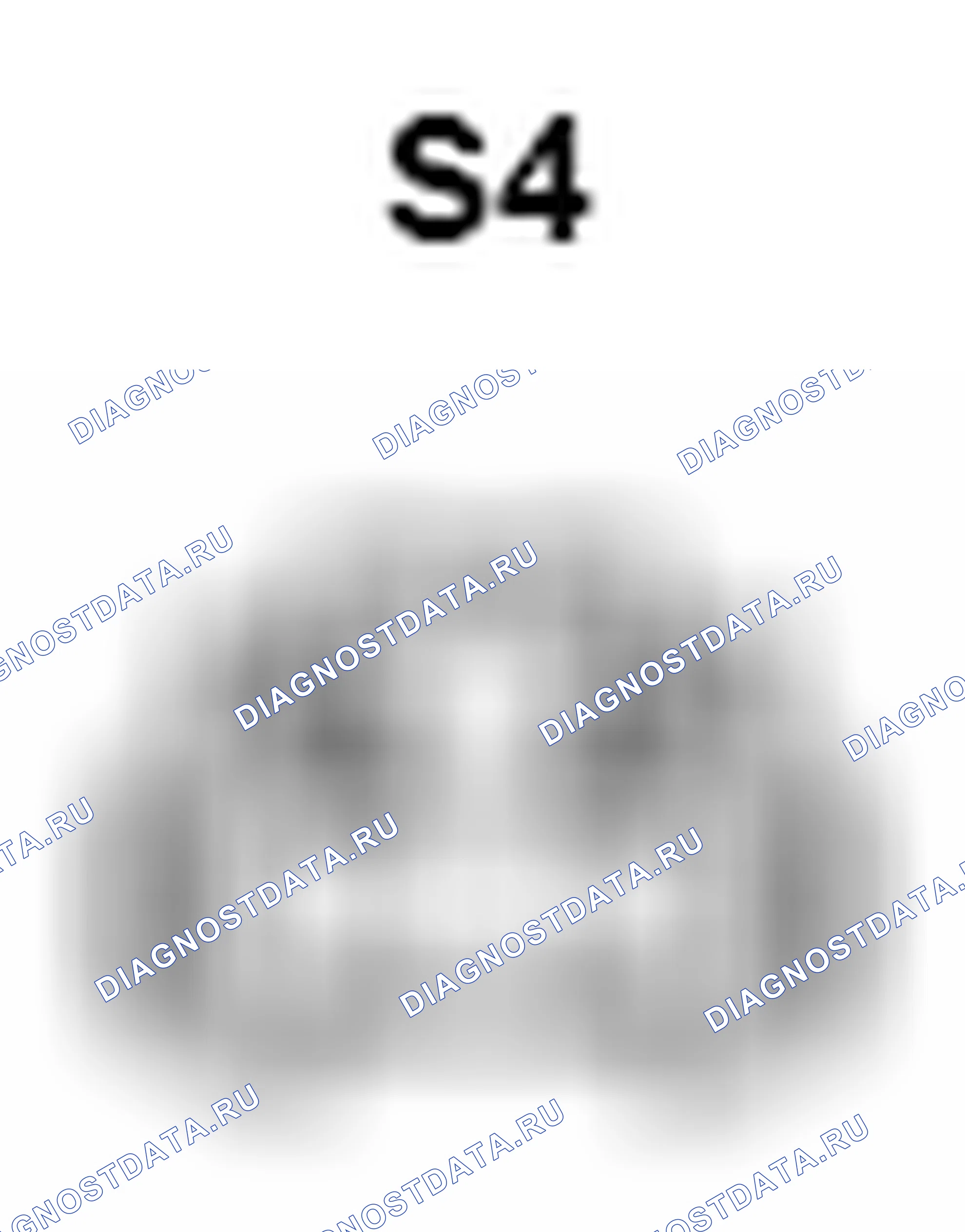 Рис. 1453: Вид с торца разъема лампы номерного знака (Lh) (S4). Toyota Camry XV40 рестайлинг