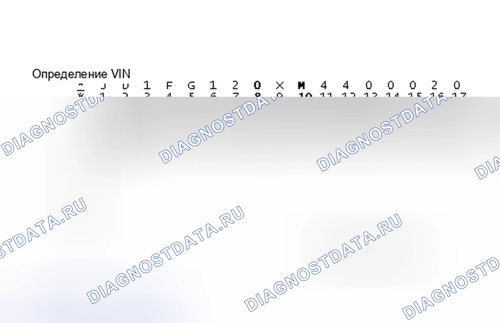 Рис. 1: Определение VIN. Daihatsu Rocky I