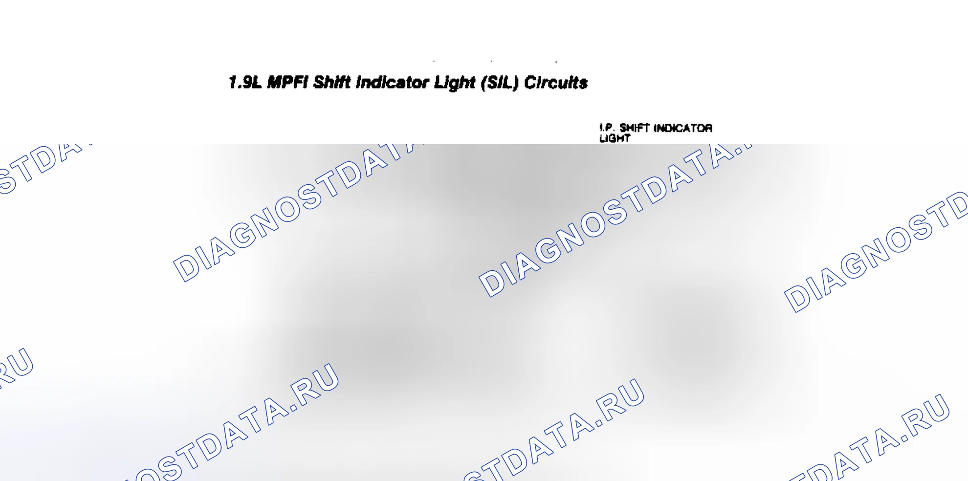 Рис. 106: Цепи индикатора переключения передач (SIL) 1.9L MPFI. Ford Mustang III рестайлинг