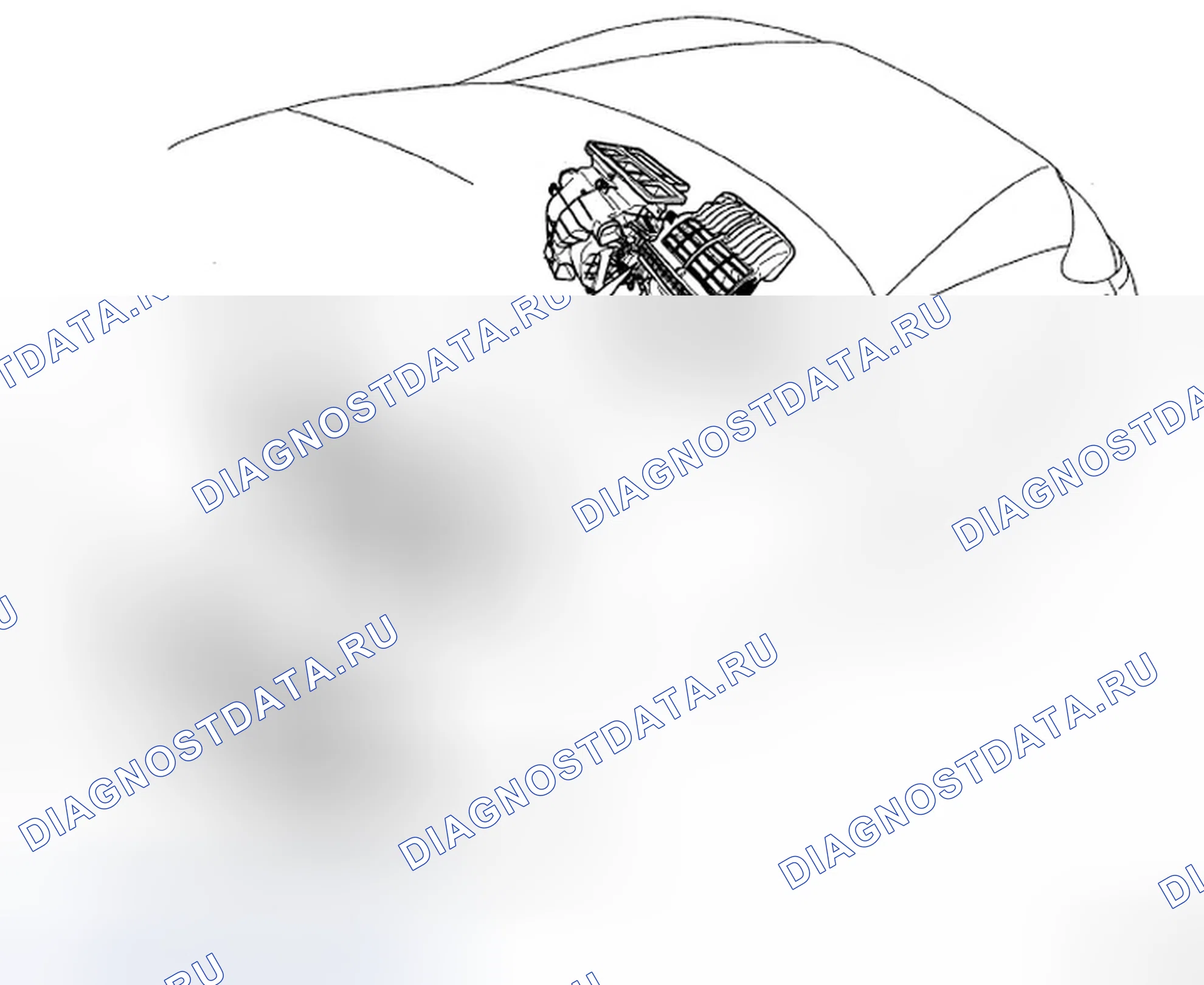 Рис. 51: Определение местоположения внутренних компонентов. Hyundai Elantra IV