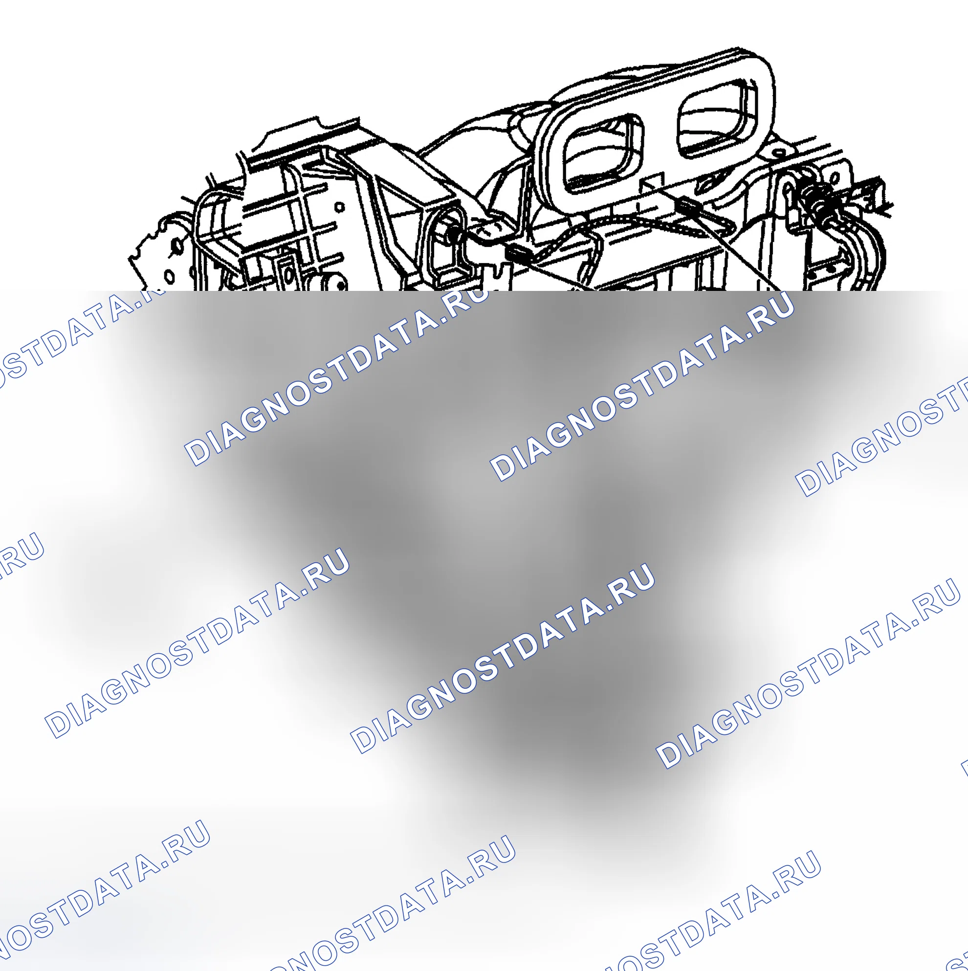 Рис. 21: Воздуховод несущей панели приборной панели. Chevrolet TrailBlazer I