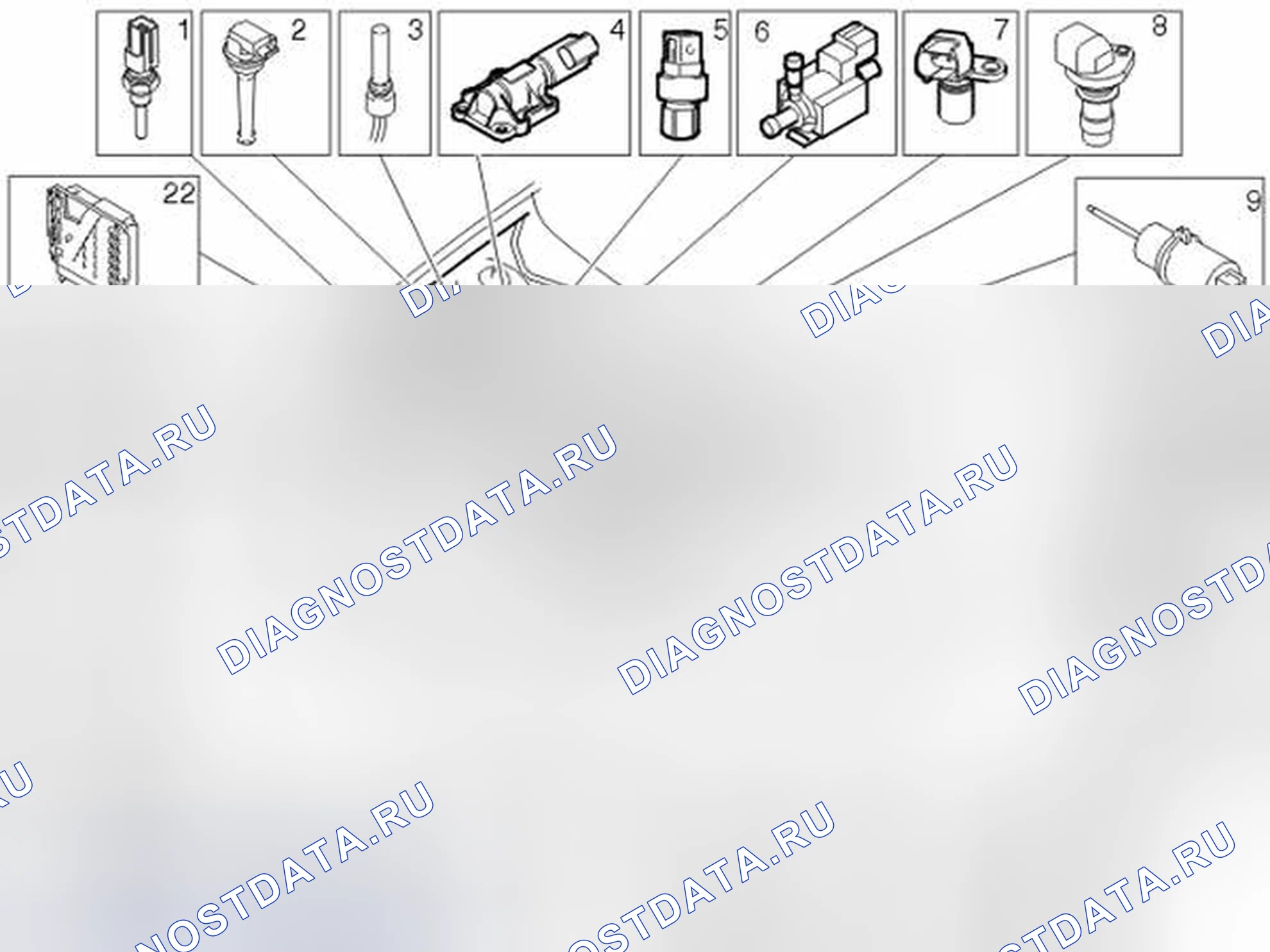 Рис. 70: Расположение компонентов, моторный отсек. Volvo C70 I