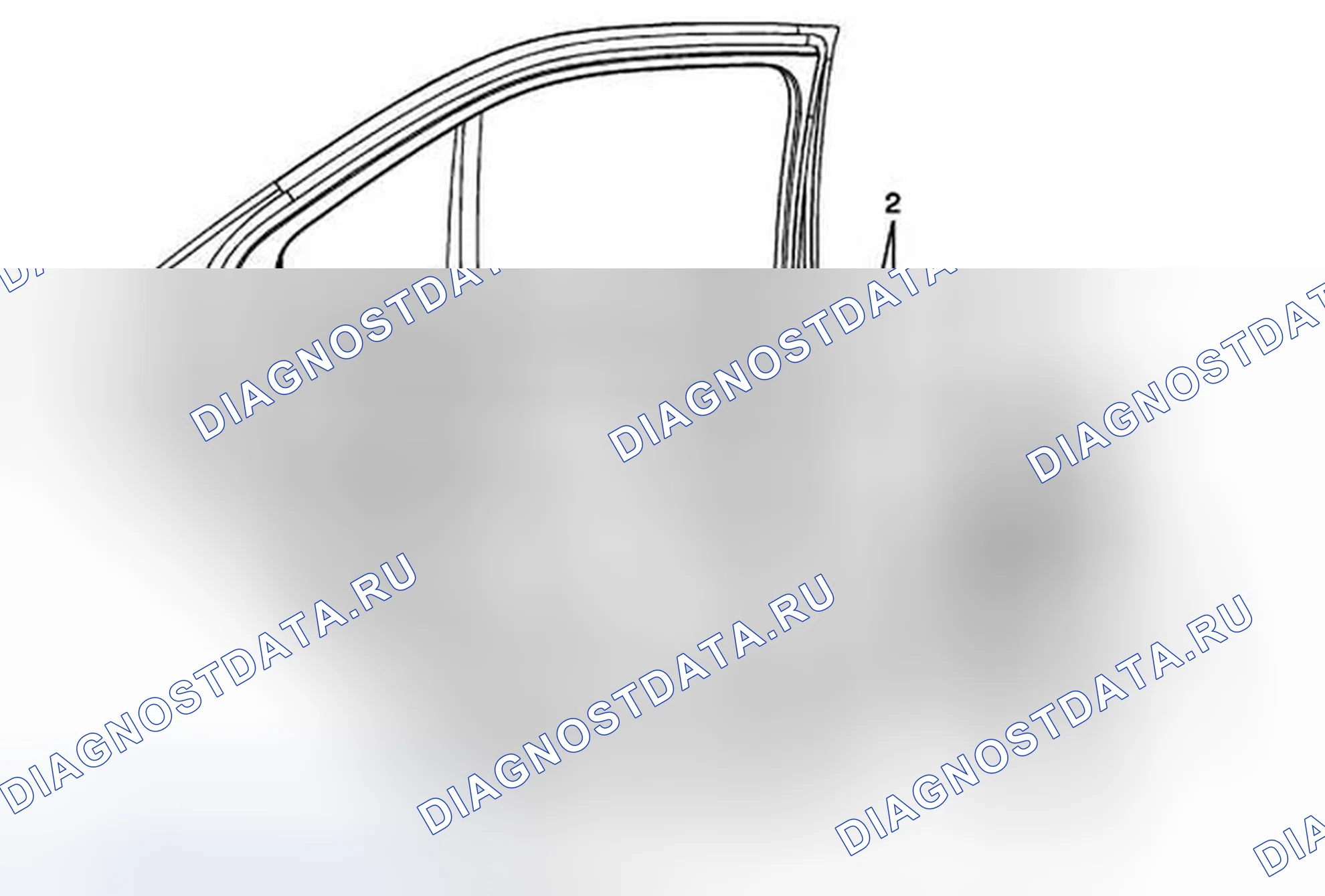 Рис. 13: Замена регулятора окна задней стороны двери. Cadillac ATS I