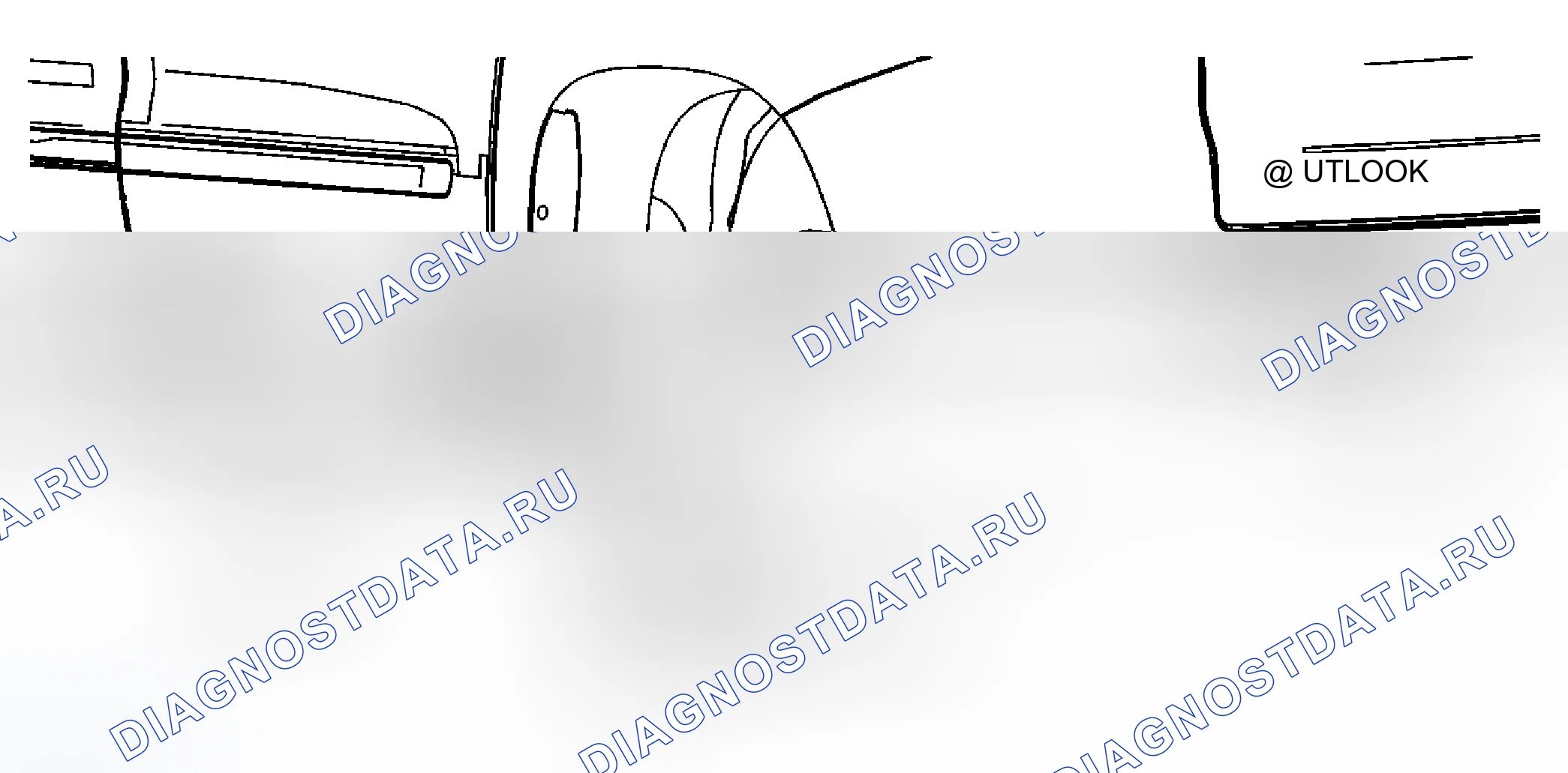Рис. 14: Замена задней части панели качалки (OUTLOOK). GMC Acadia I