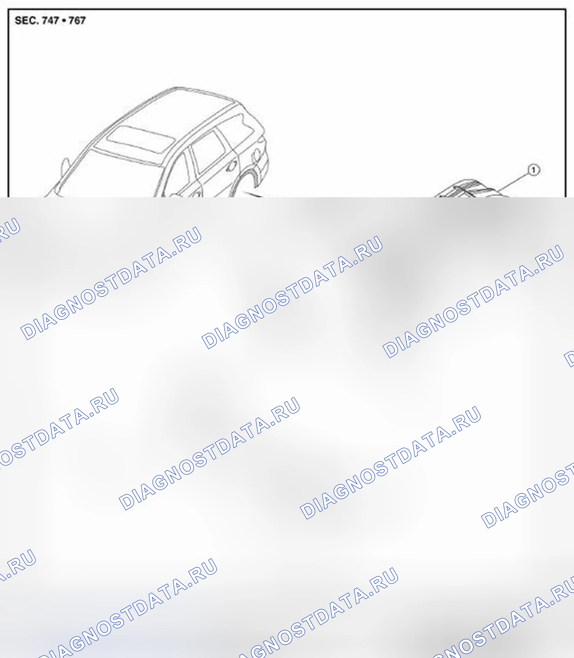 Рис. 186: ПРОТЕКТОР ЗАДНЕГО КОЛЕСНОГО ДОМИКА: Вид в разобранном виде. Infiniti QX60 I