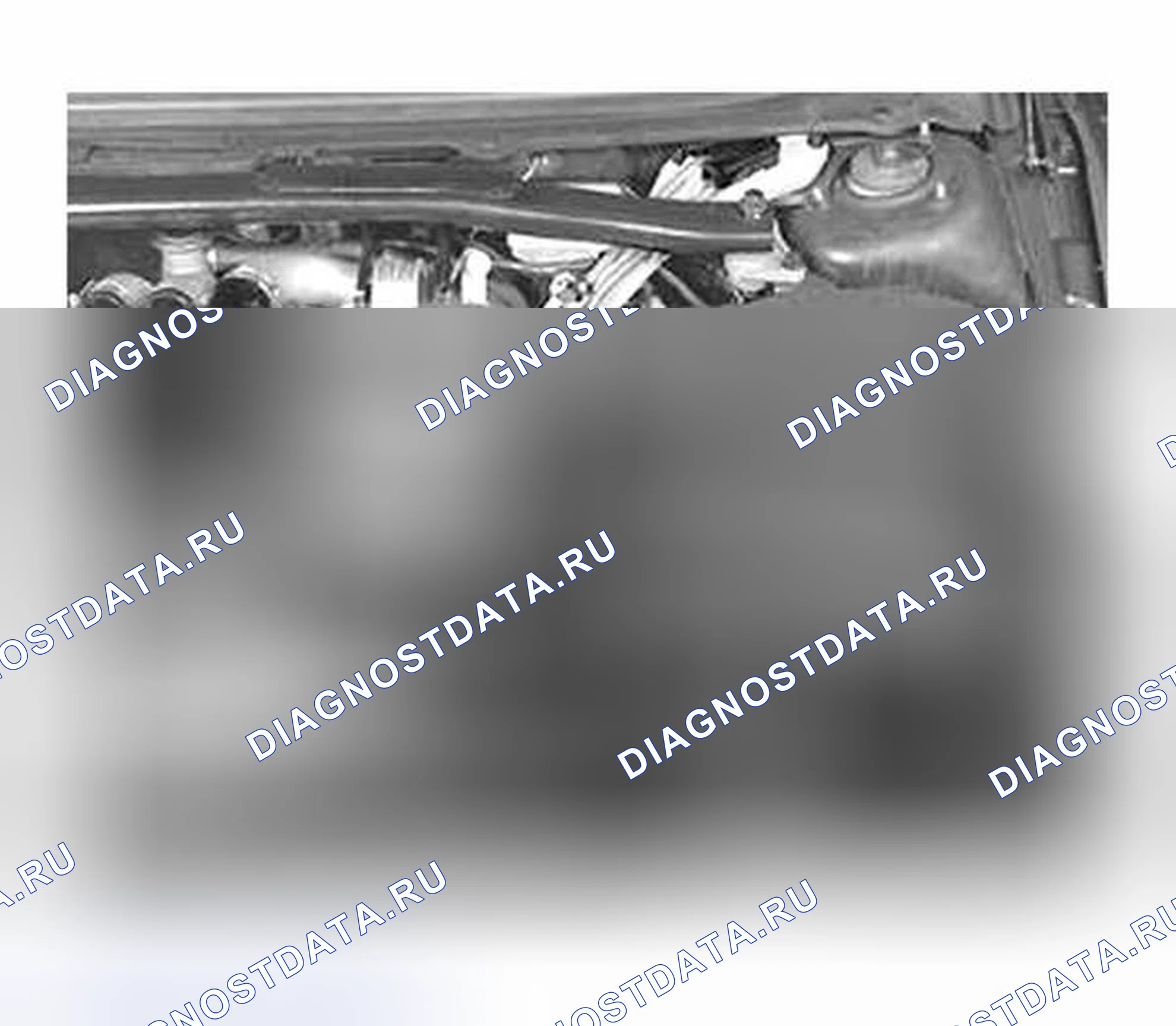 Рис. 90: Удаление компонентов моторного отсека. Volvo XC90 I