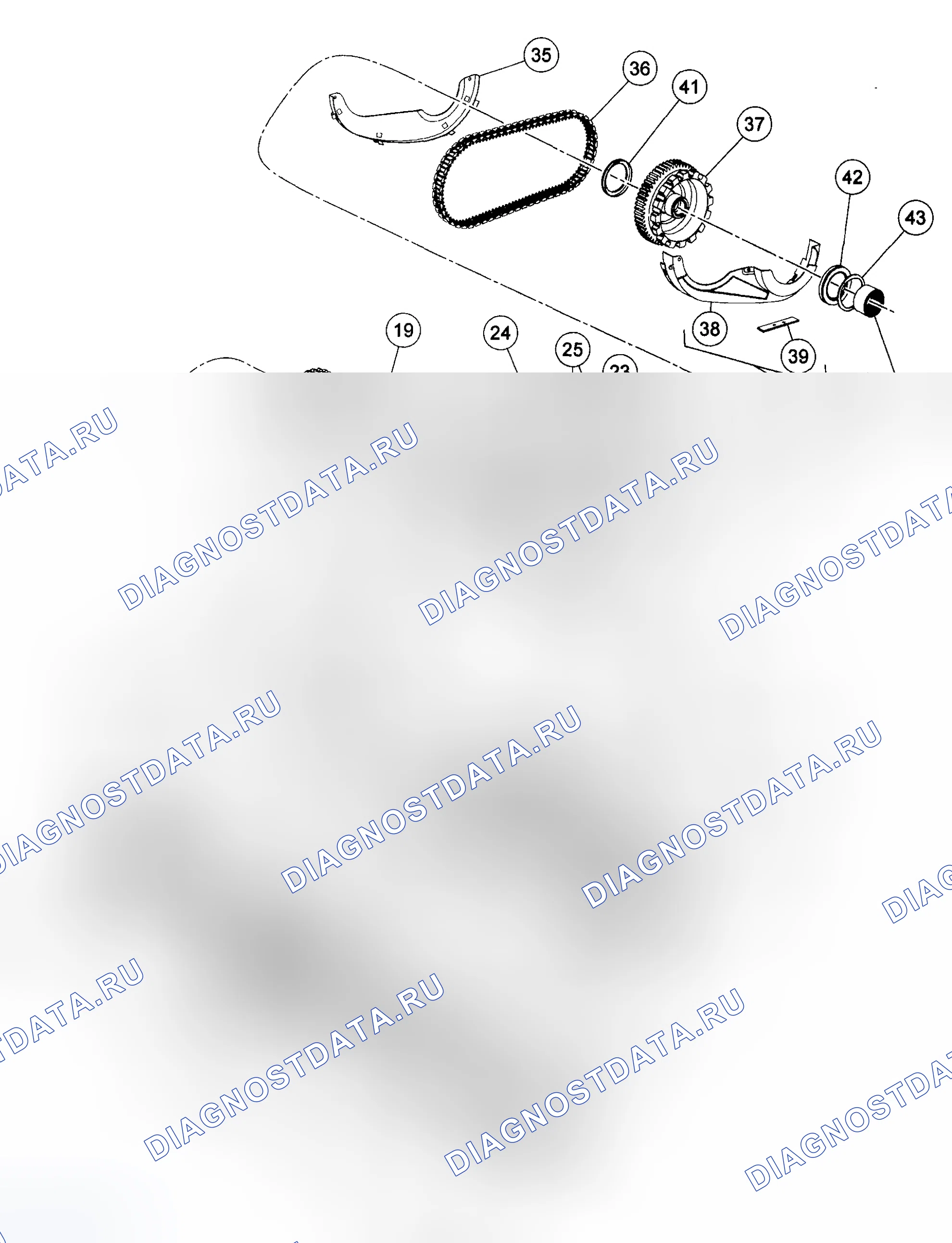 Рис. 625: ВИДЫ В РАЗОБРАННОМ ВИДЕ. Mazda Tribute I рестайлинг