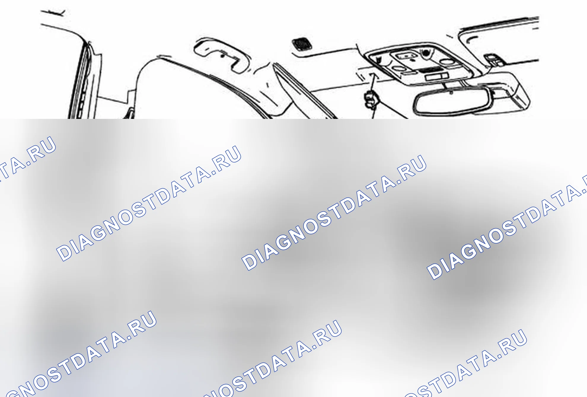 Рис. 74: Замена подставки Sunshade. Cadillac ATS I