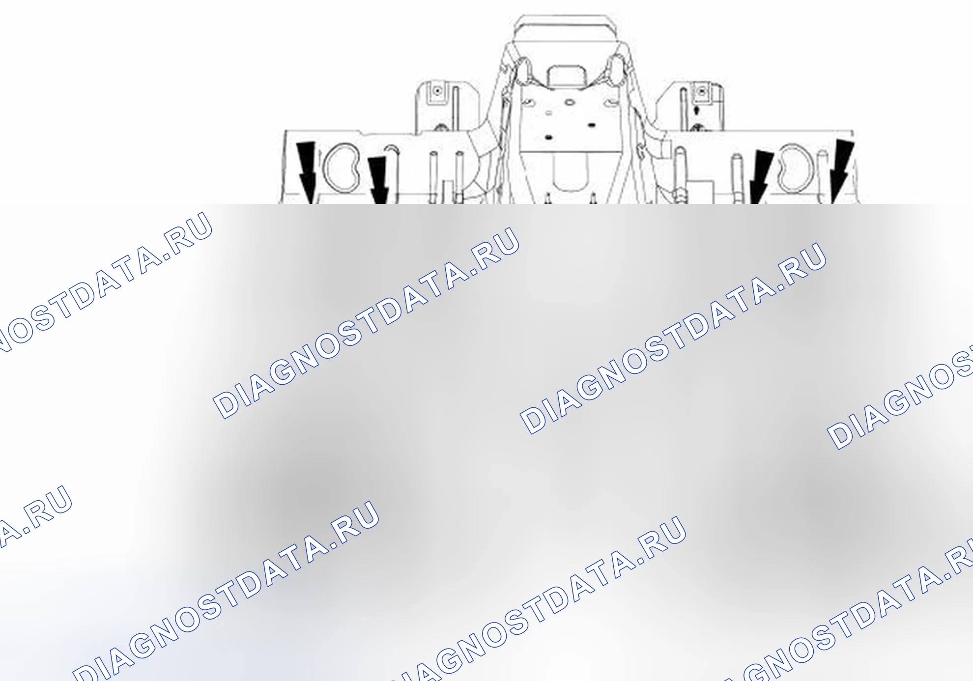 Рис. 44: Поддон для пола. Ford Mustang V рестайлинг 2