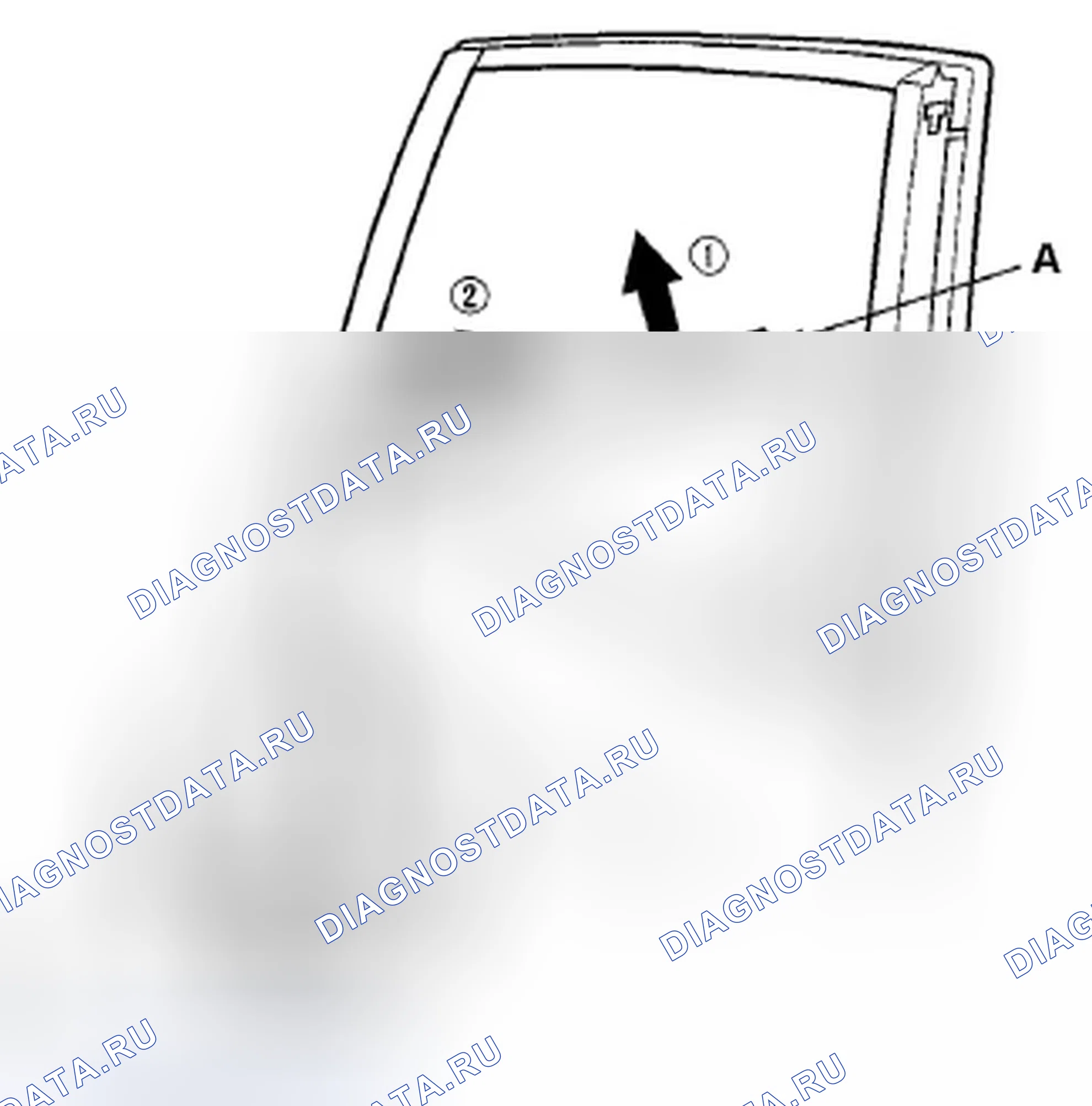 Рис. 68: Замена внешней погодной полосы стекла задней двери. Honda Fit GE