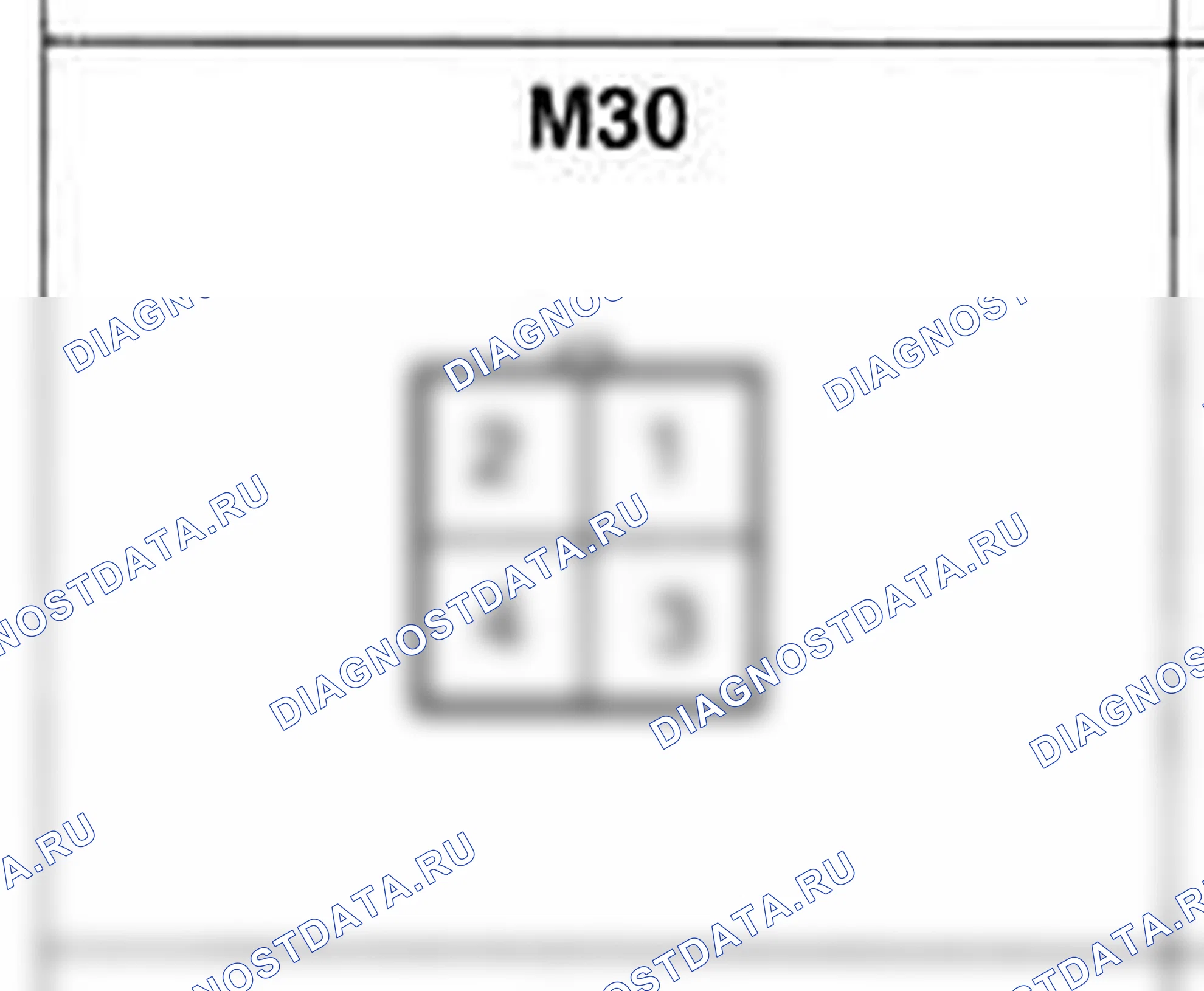 Распиновка разъёма M30 — основного жгута. Hyundai H-1 A1