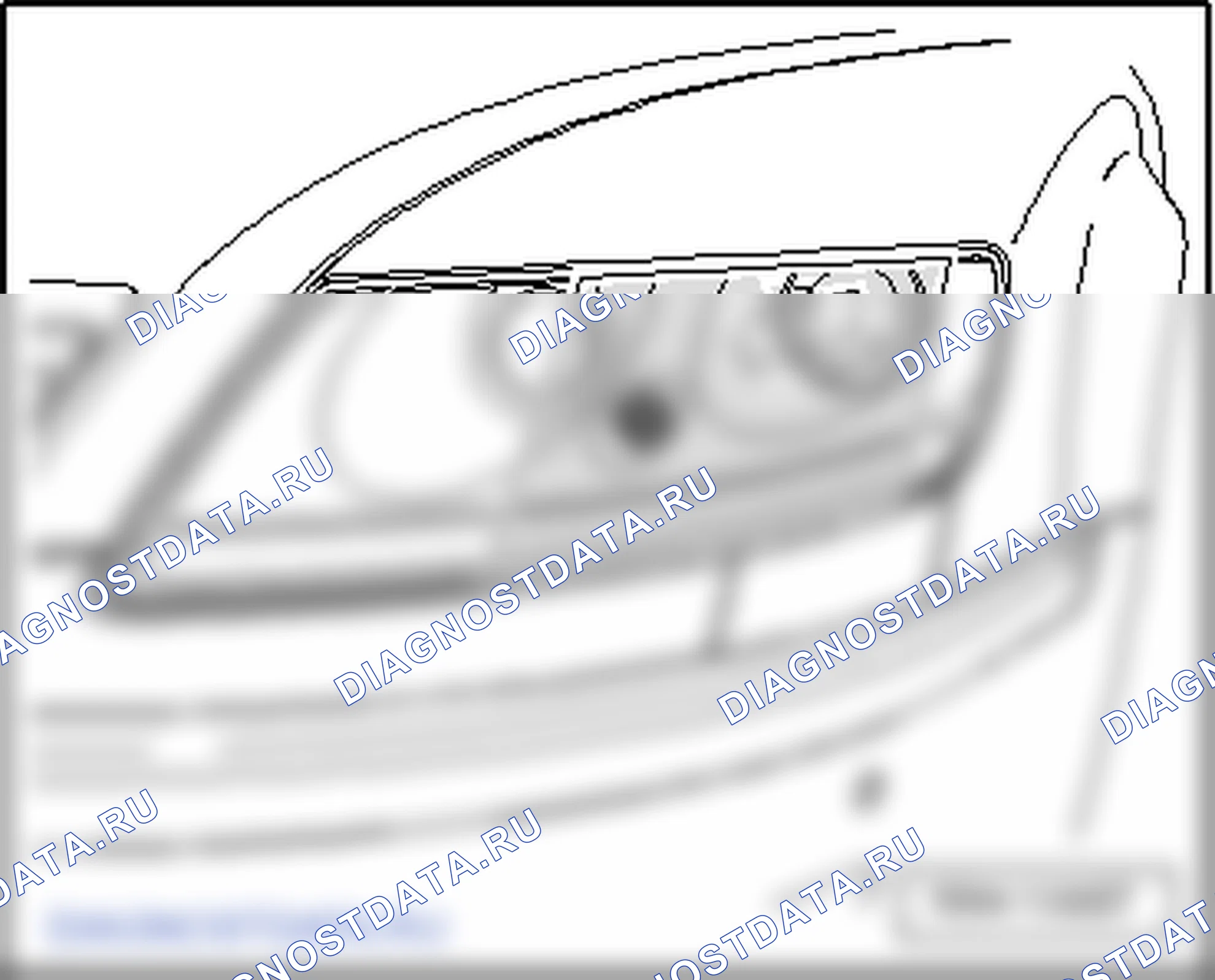 Основная фара с газоразрядной лампой. Volkswagen Phaeton I