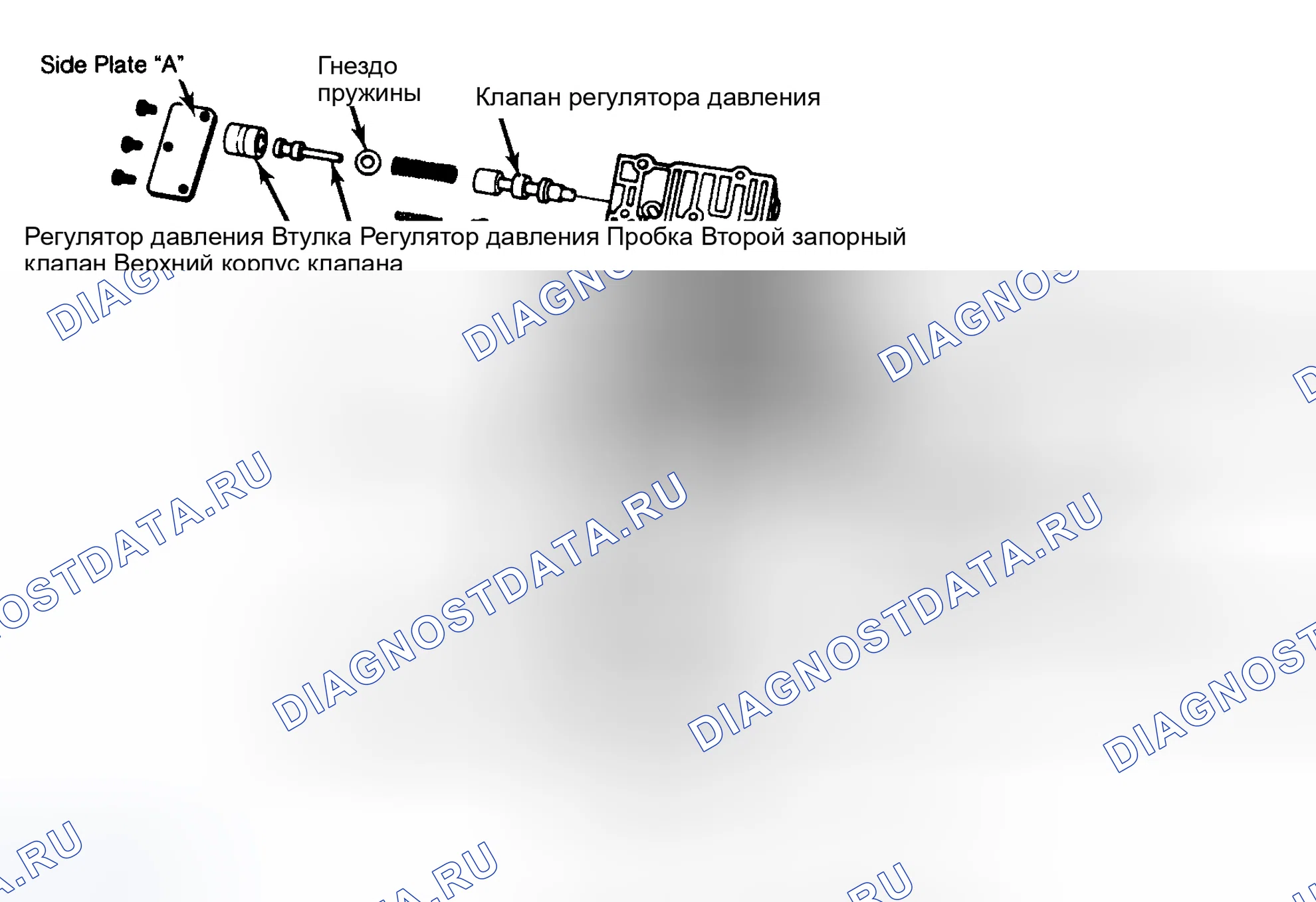 Рис. 19: Покомпонентный вид корпуса клапана L3n71b и 3N71B. Nissan 280ZX I