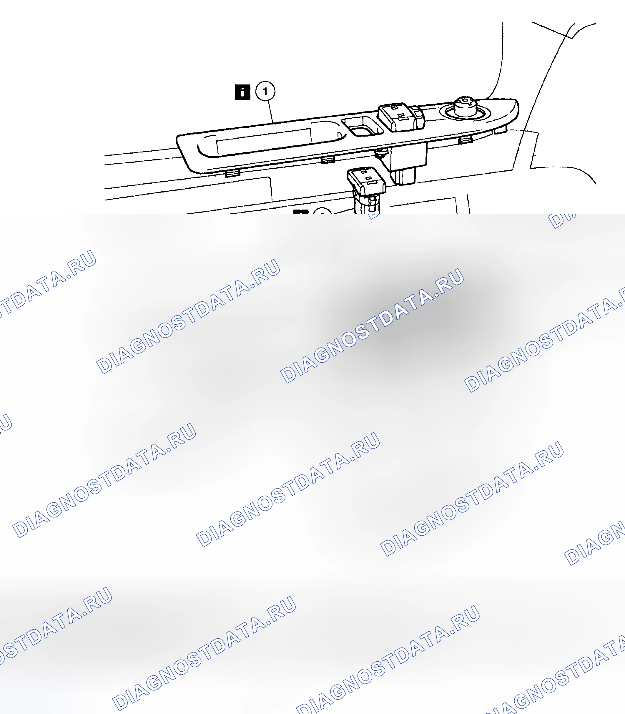 Рис. 160: Выключатель управления замком двери. Hyundai ix20 I рестайлинг
