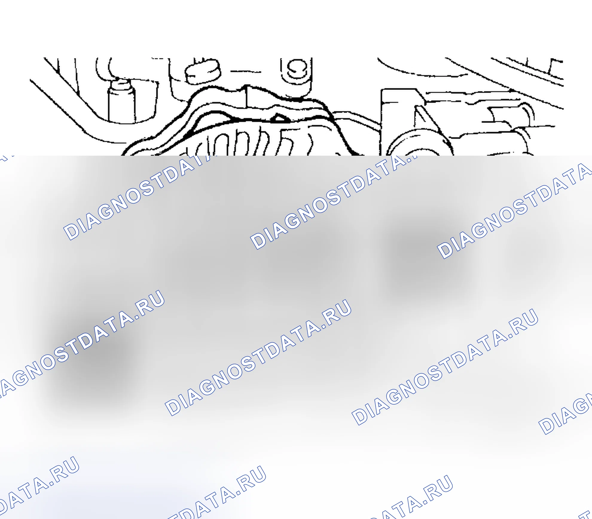 Рис. 2: Идентификация болтов регулировки. Subaru Outback BH