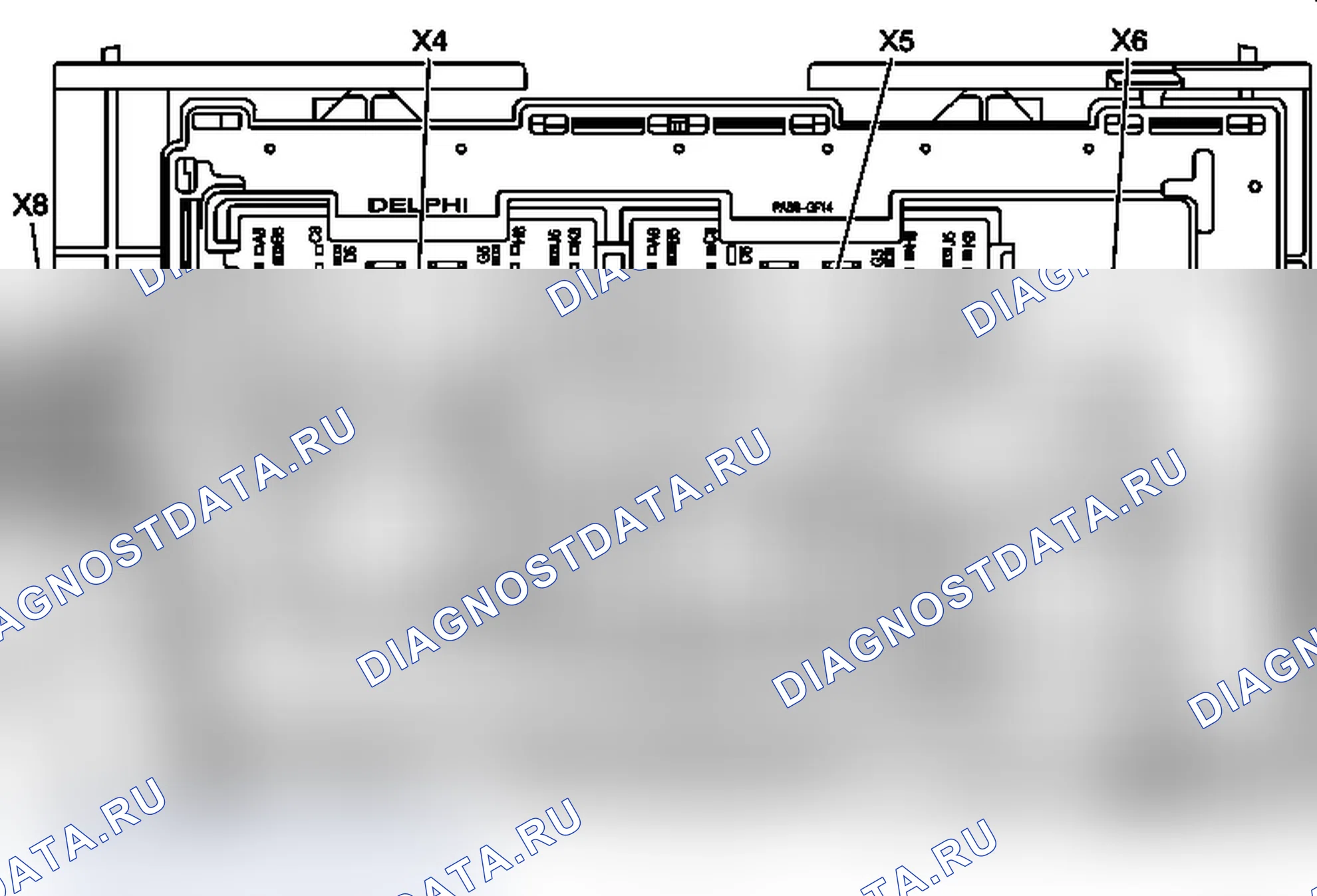 Рис. 176: Блок предохранителей - вид снизу под капотом. Chevrolet Silverado 3500 HD 