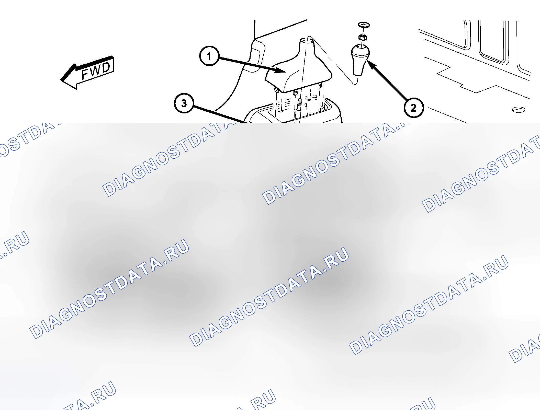 Рис. 22: РЫЧАГ ПЕРЕКЛЮЧЕНИЯ ПЕРЕДАЧ. Dodge Pickup R2500 