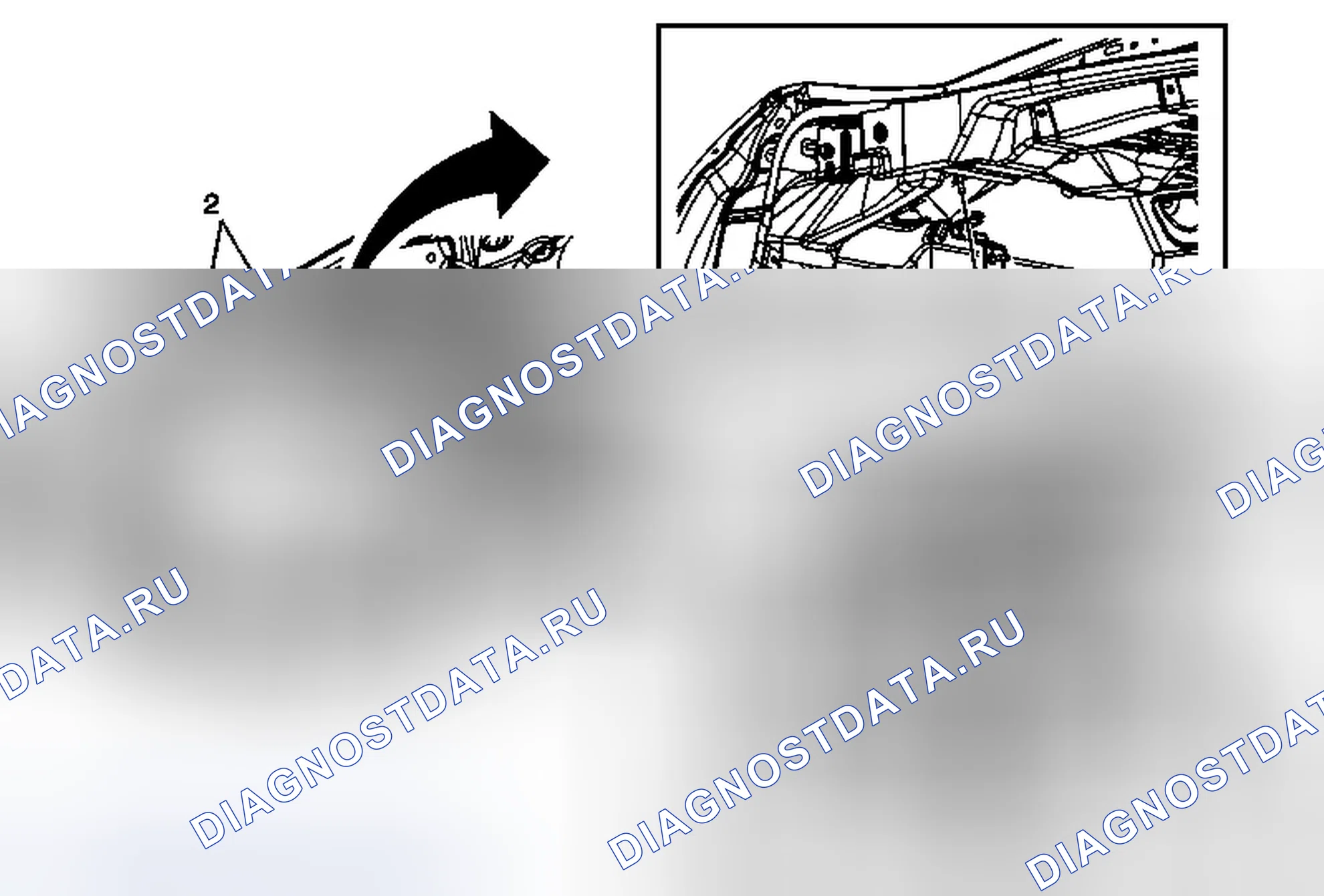 Рис. 40: Замена боковой панели отделки заднего отсека. Cadillac CTS II