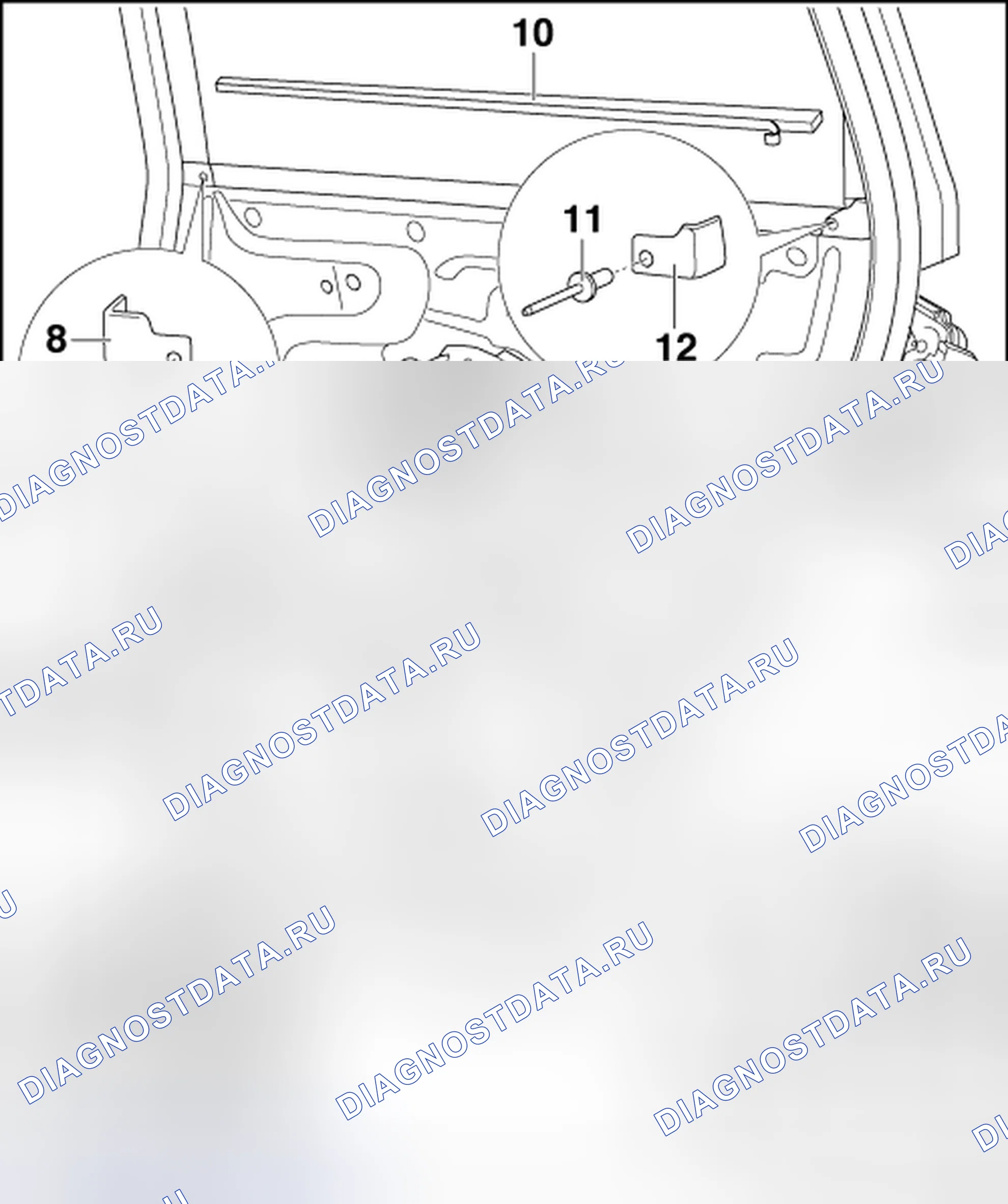 Рис. 55: ОБЗОР СБОРКИ НЕСУЩИХ КОМПОНЕНТОВ. Volkswagen Touareg I