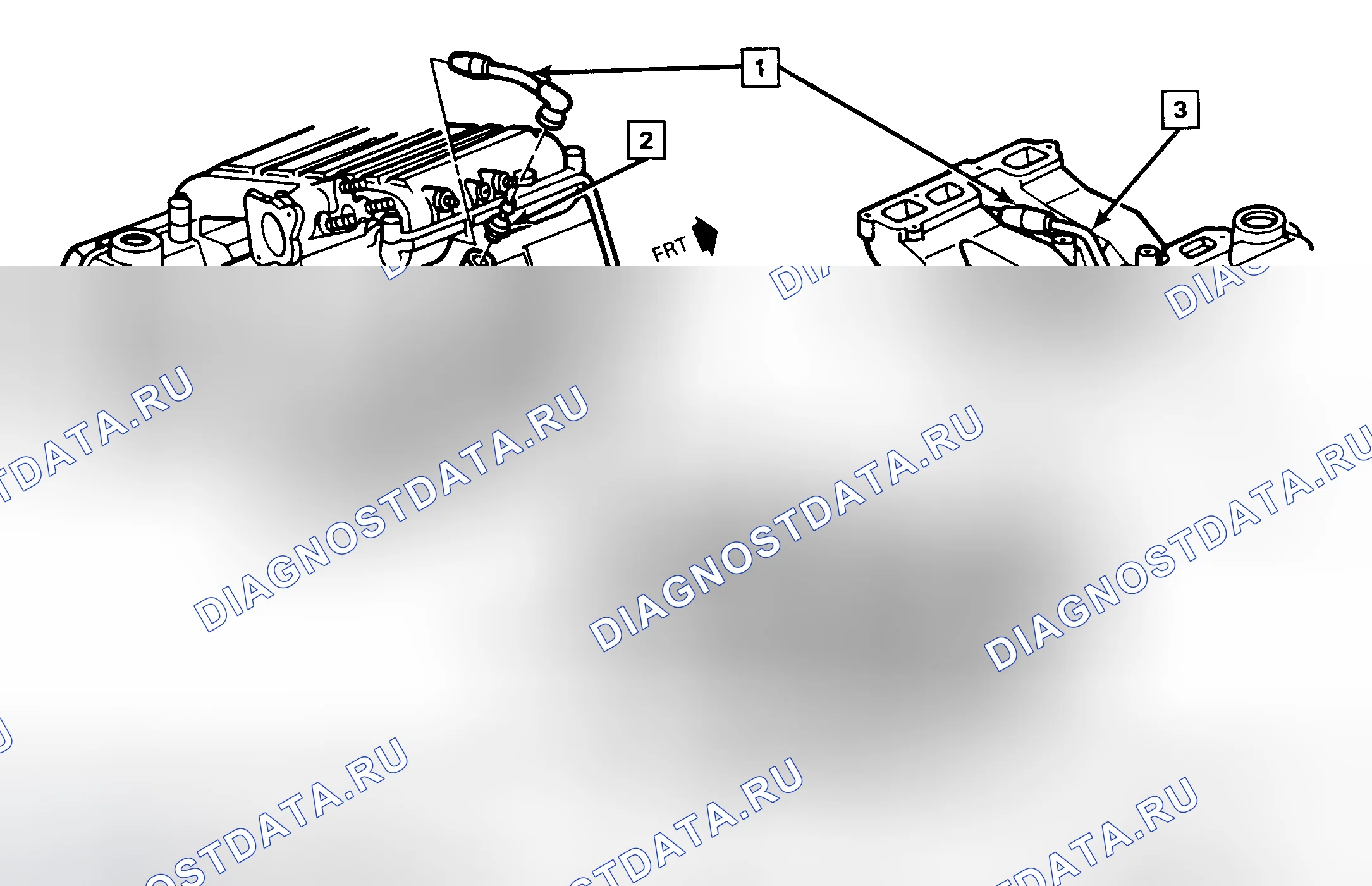 Рис. 22: Типичное расположение клапана принудительная вентиляция картера (PCV) (принудительная вентиляция картера) (2.8L). Chevrolet Camaro III рестайлинг