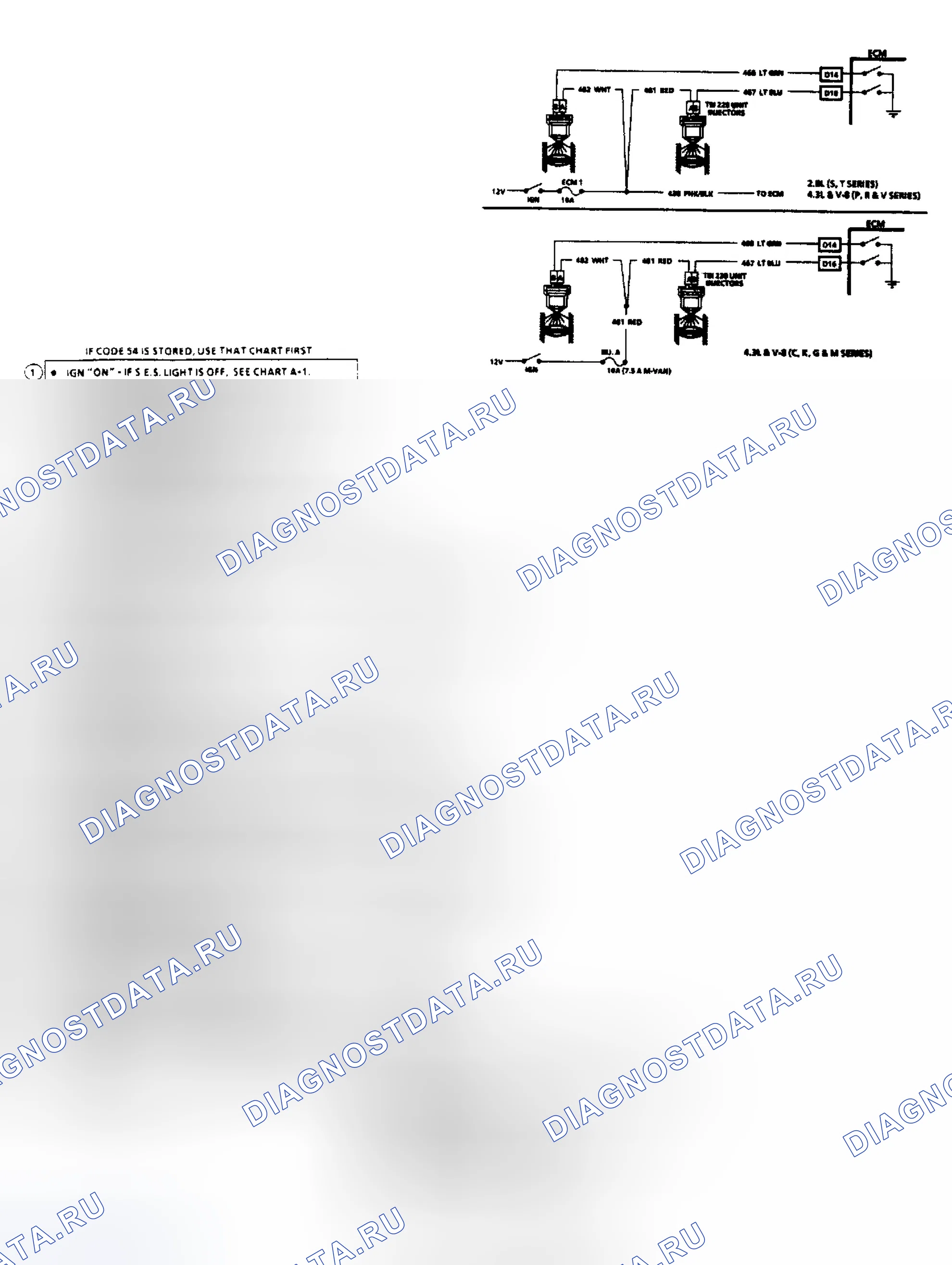 Рис. 27: Диаграмма A3 Cranks, но не будет работать (все, кроме 2,5L). GMC Cab & Chassis R3500 