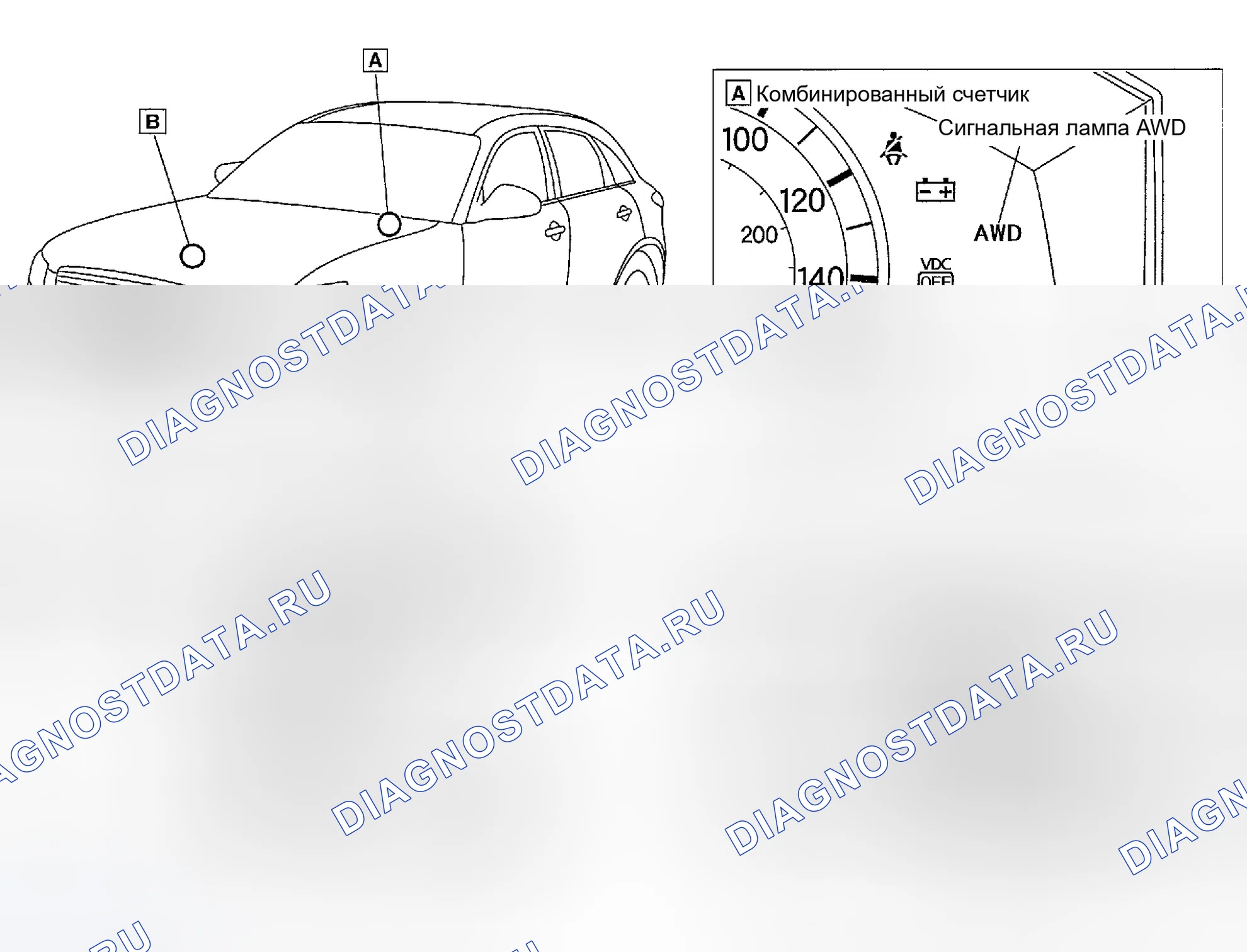Рис. 60: РАСПОЛОЖЕНИЕ ЭЛЕКТРИЧЕСКИХ КОМПОНЕНТОВ. Infiniti FX35 I