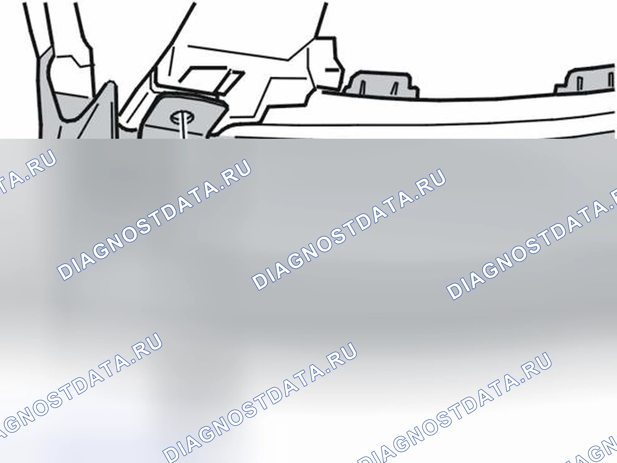Рис. 243: Снятие переднего спойлера. Volvo S60 I рестайлинг