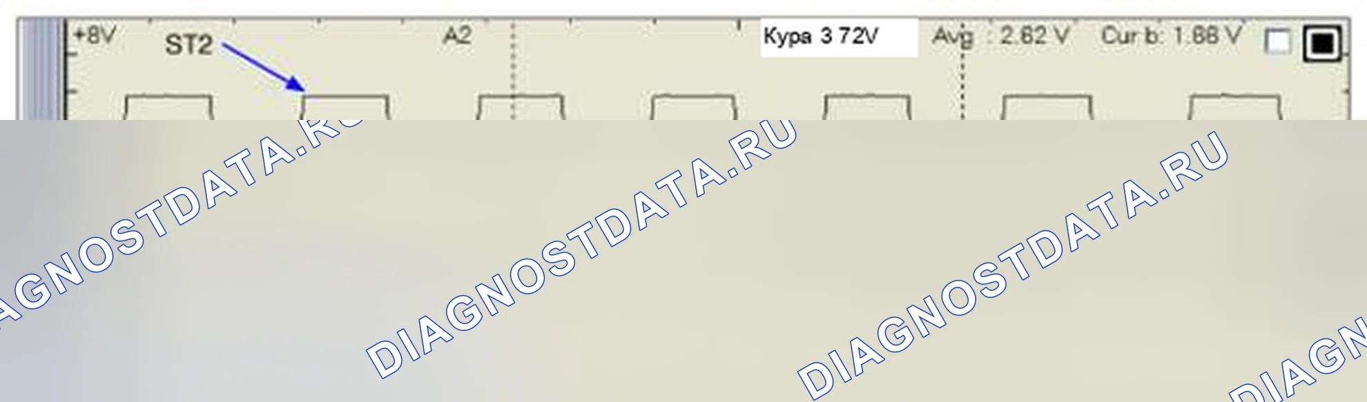 Рис. 134: Форма сигнала и данные. Kia Magentis II рестайлинг