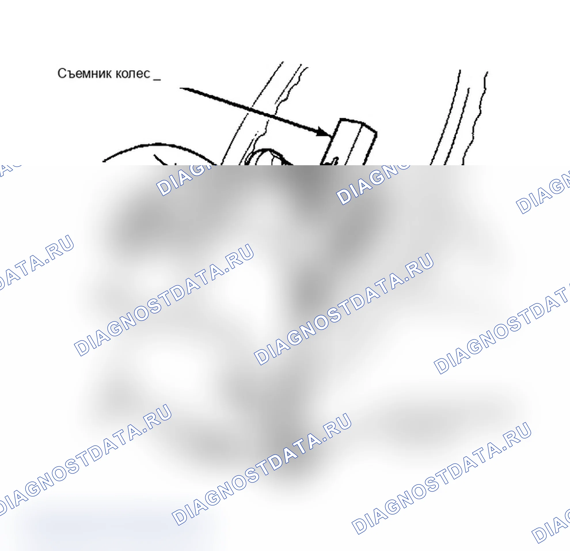 Рис. 1: Снятие рулевого колеса Не молотить по съемнику. Chevrolet Pickup R20 