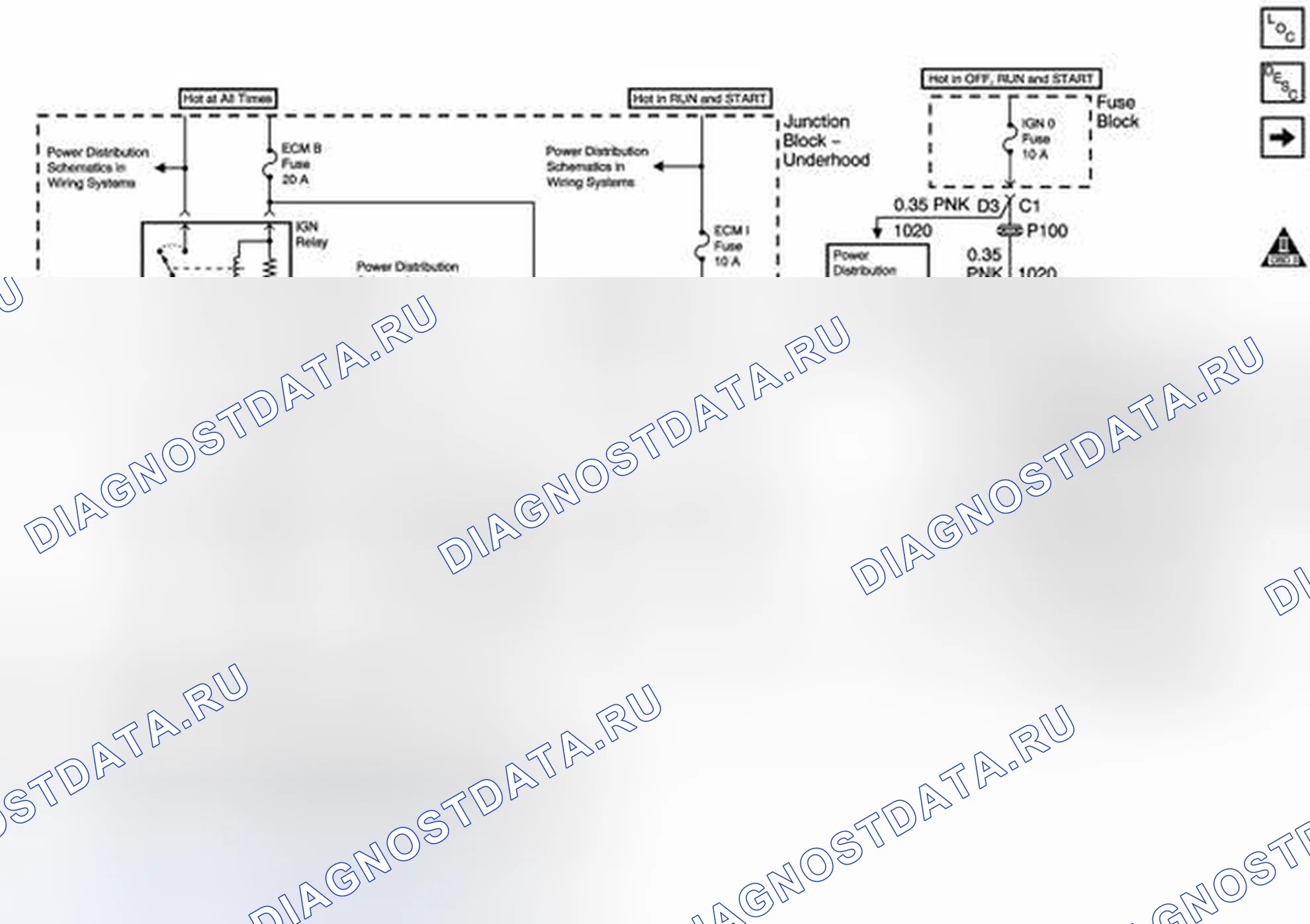 Рис. 220: Питание и земля. Chevrolet Silverado 2500 HD GMT800 early