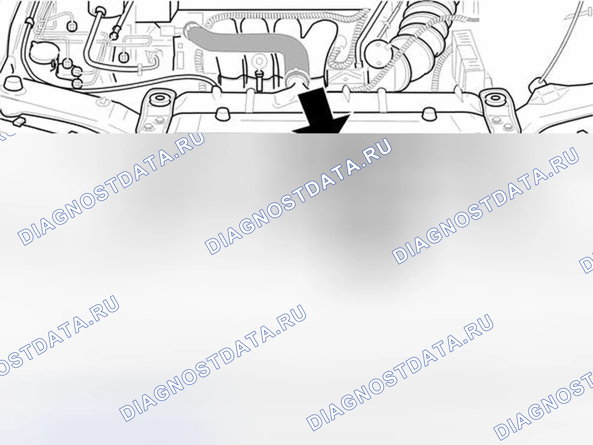 Рис. 12: Замена выключателя капота без переключателя. Volvo S40 I рестайлинг