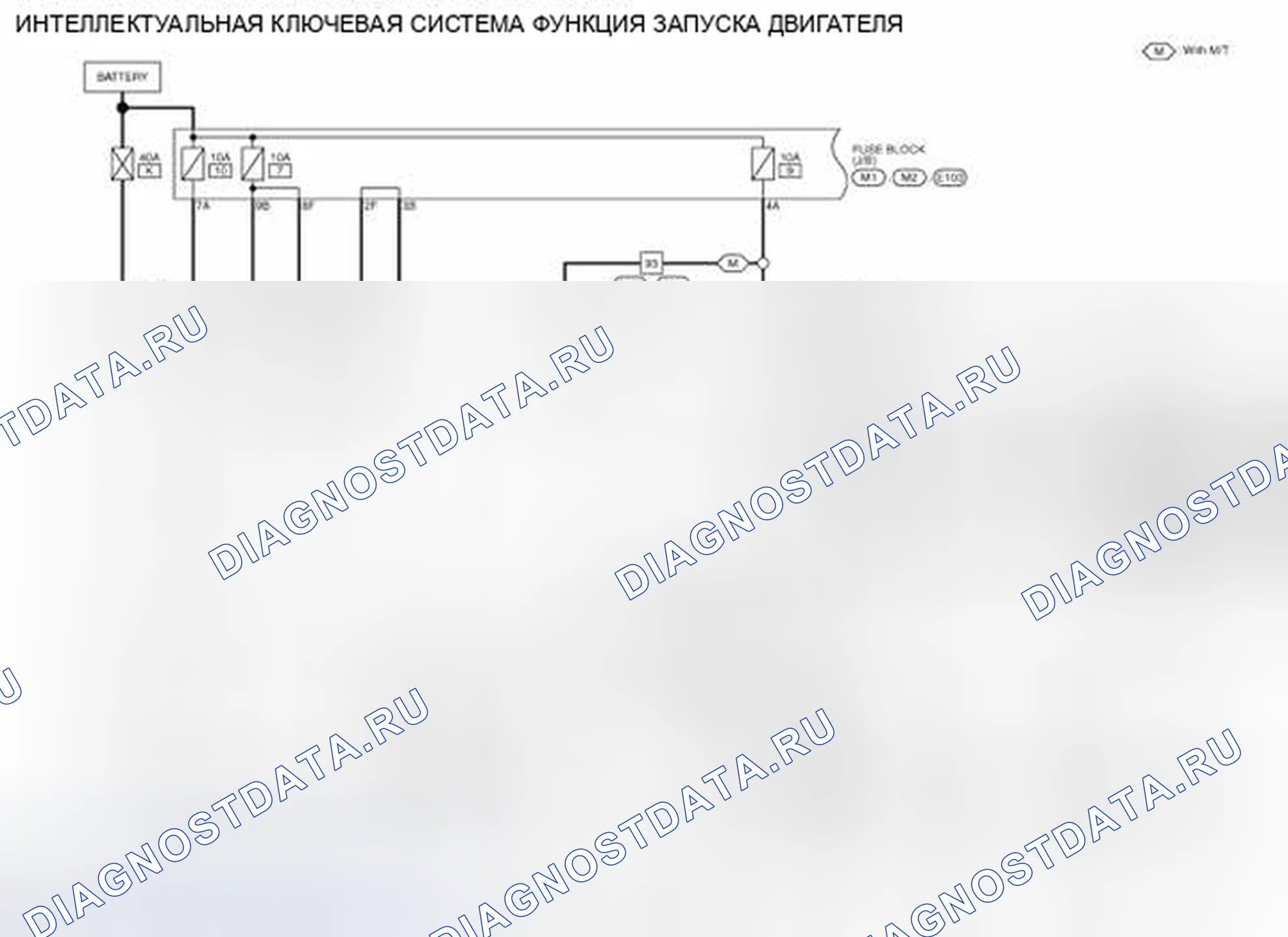 Рис. 172: электросхема - ИНТЕЛЛЕКТУАЛЬНАЯ СИСТЕМА КЛЮЧЕЙ / ФУНКЦИЯ ЗАПУСКА ДВИГАТЕЛЯ. Honda MDX I