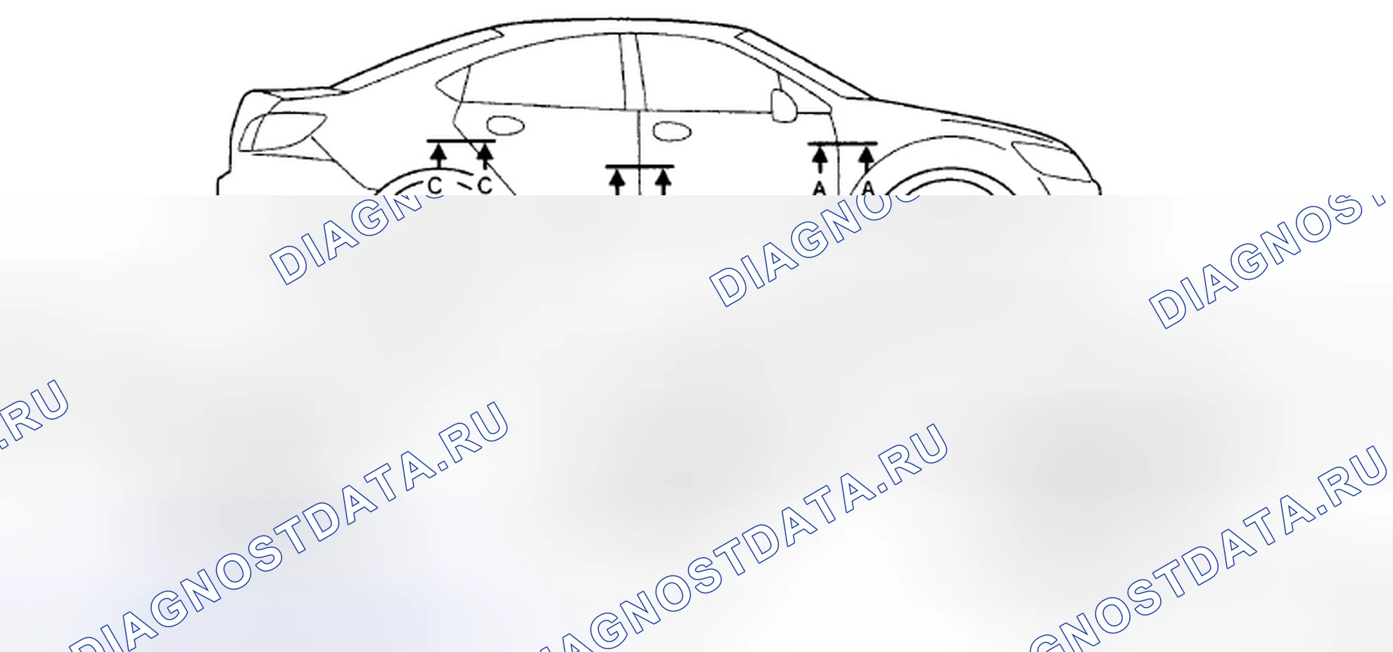 Рис. 77: РЕГУЛИРОВКА ДВЕРИ. Mazda 6 GH рестайлинг