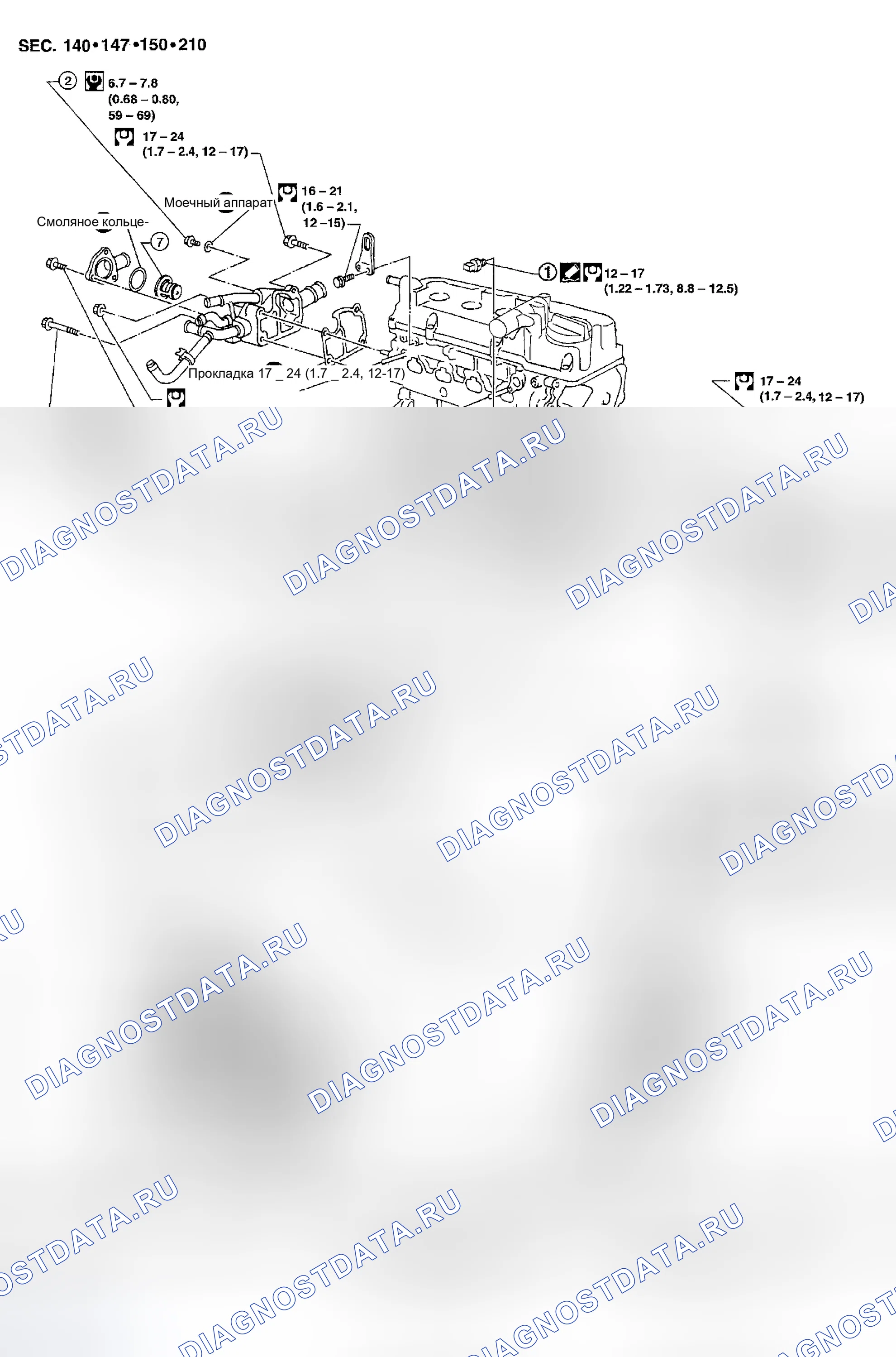 Рис. 291: Демонтаж и монтаж. Nissan Sentra B15