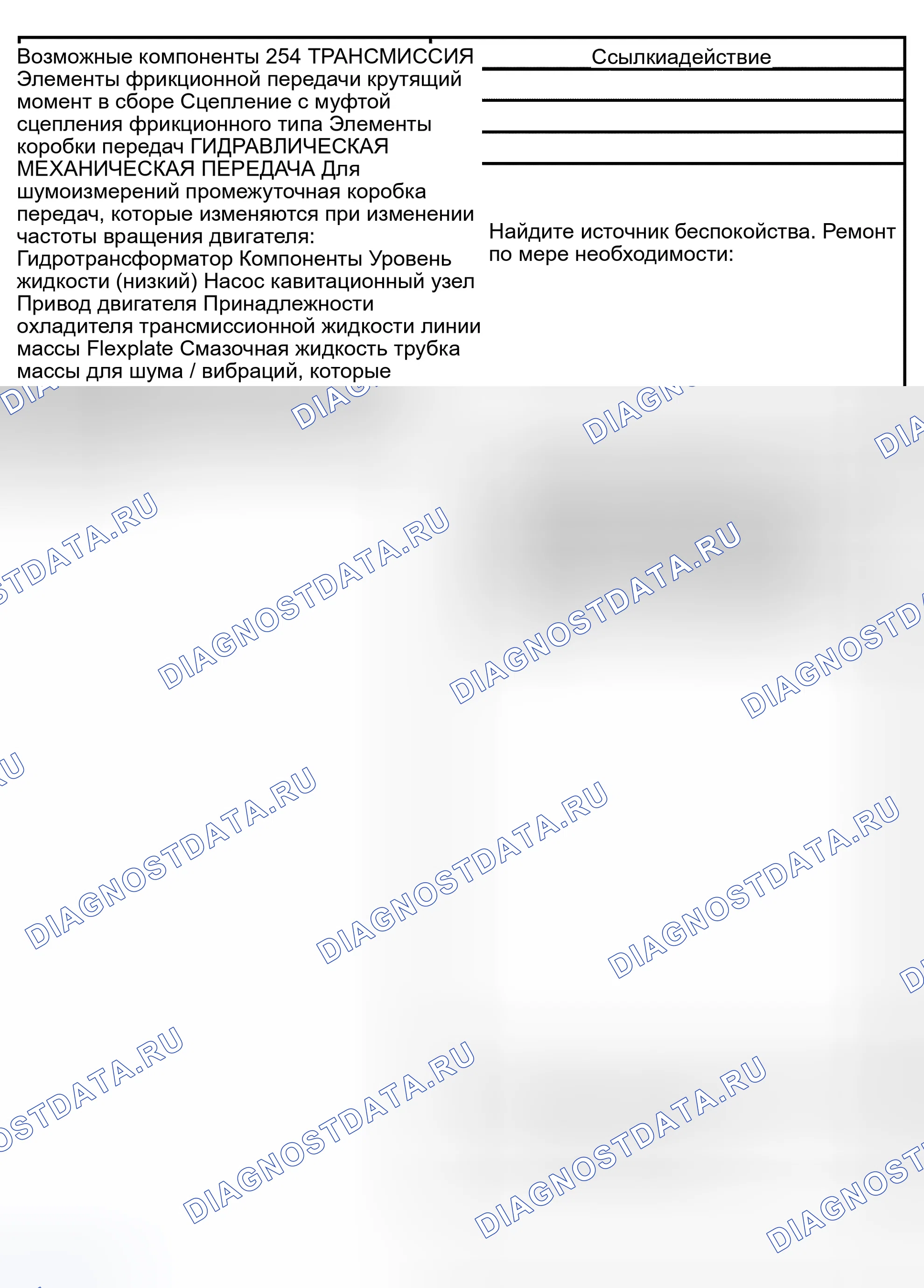 Рис. 432: Рутина 254 / 3543 - другие проблемы: шум / вибрация-вперед или назад. Hyundai Lantra I