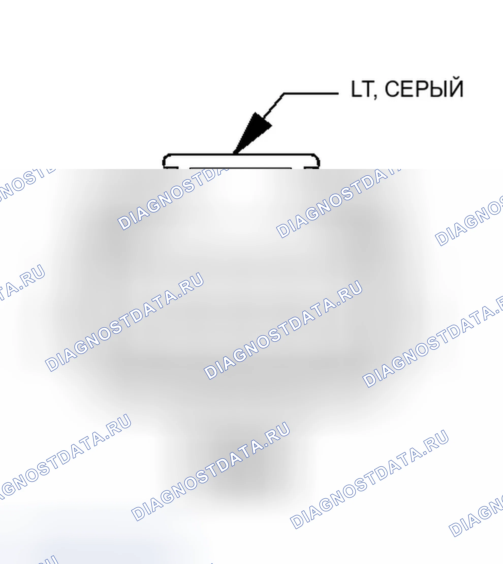 Рис. 21: Вид с торца разъема встроенного (со стороны силового агрегата) (C105). Chrysler Pacifica CS