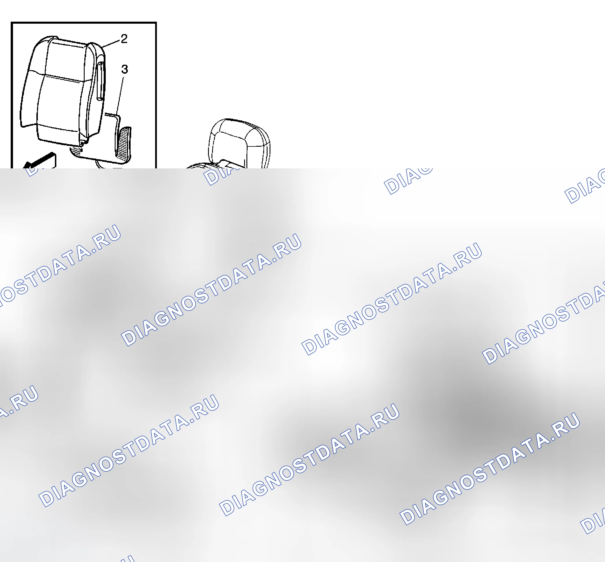 Рис. 2: Виды компонентов ремня безопасности. Chevrolet Uplander I