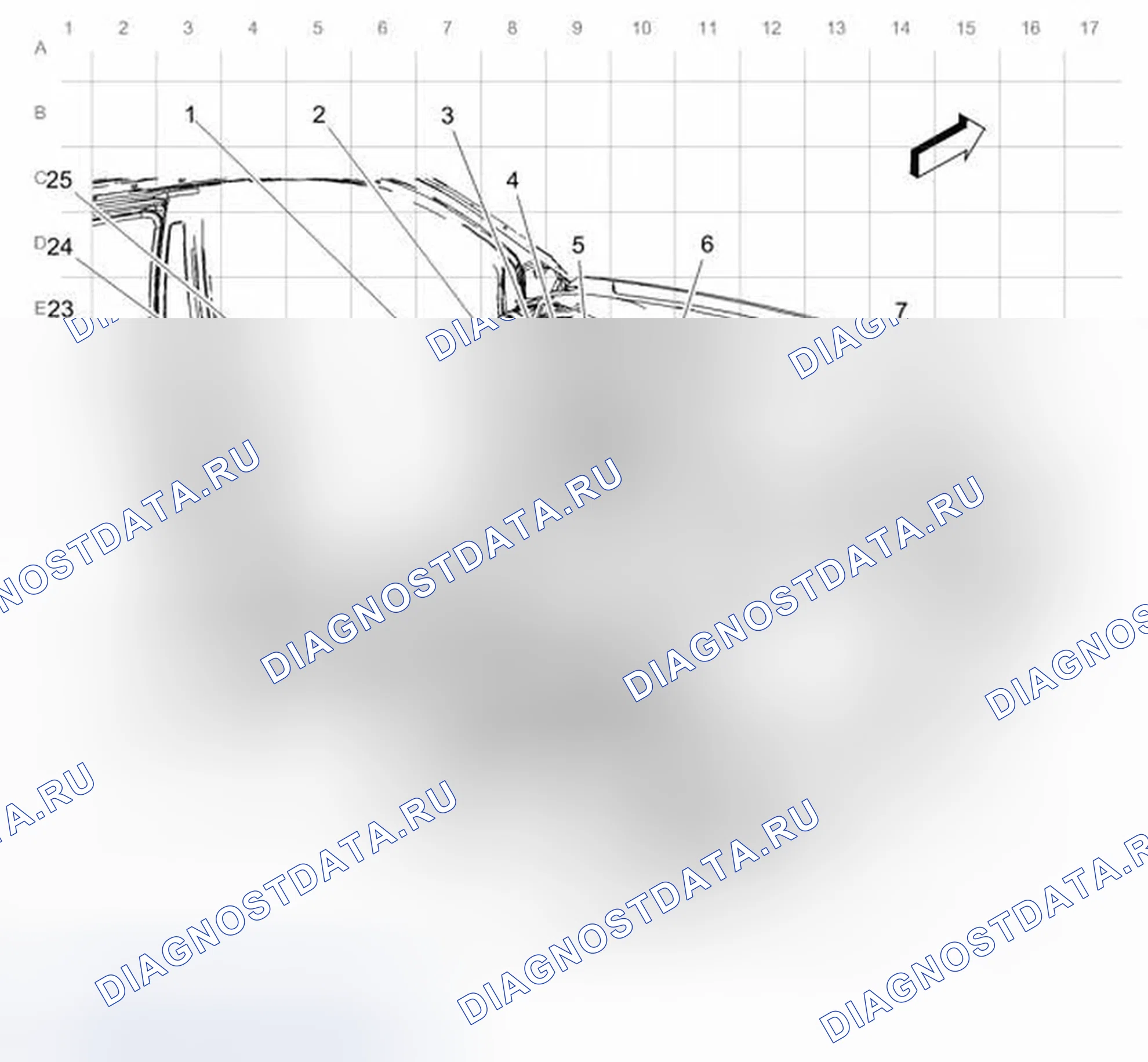 Рис. 31: Страховочная система - передний пассажирский салон. Chevrolet Captiva I рестайлинг 2