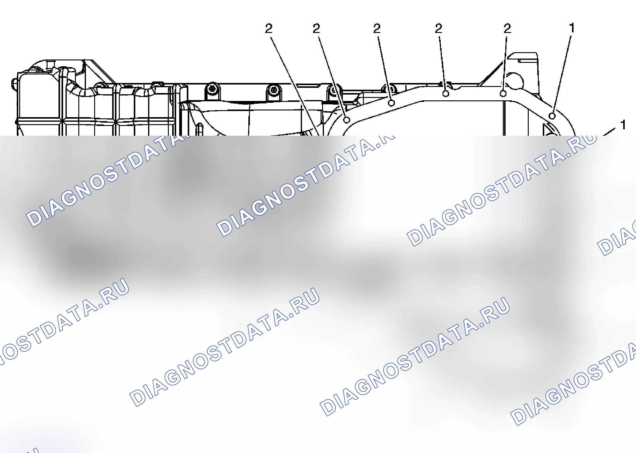 Рис. 116: Верхний масляный поддон - вид снизу. Chevrolet Cab & Chassis Silverado 3500 