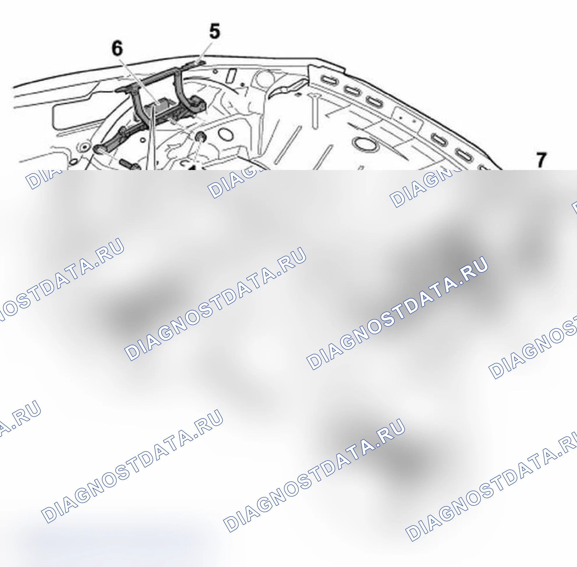 Рис. 222: Снятие и установка шарнира крышки отсека с откидной крышкой. Porsche 911 GT3 996 рестайлинг