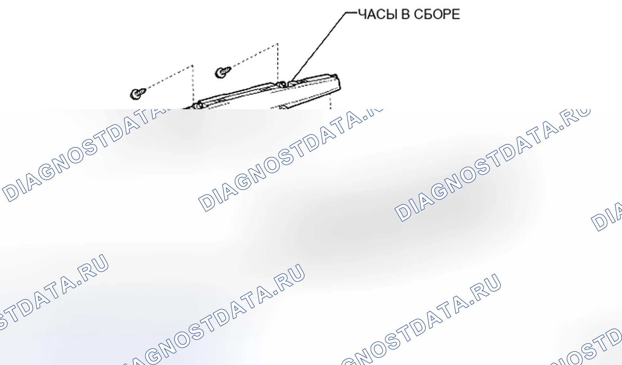 Рис. 39: Идентификация часов в сборе и No.1 дефростер сопла гарнир. Toyota Camry XV40