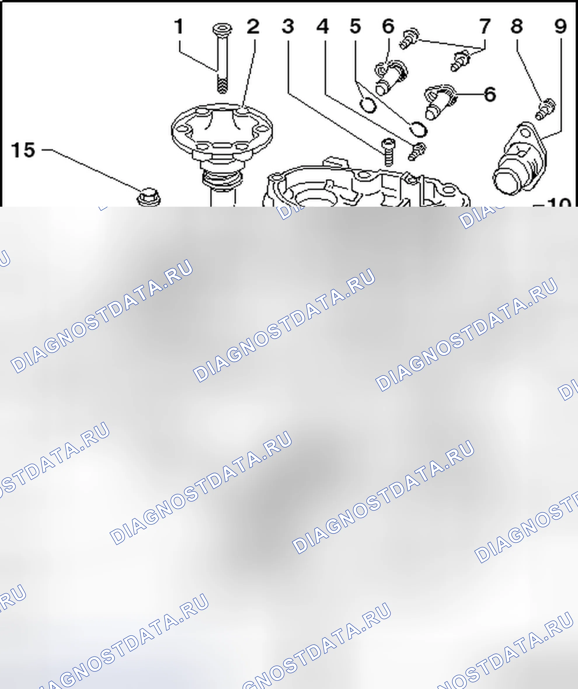 Рис. 315: КАРТЕР ТРАНСМИССИИ И БЛОК ПЕРЕКЛЮЧЕНИЯ ПЕРЕДАЧ. Volkswagen Golf Mk6