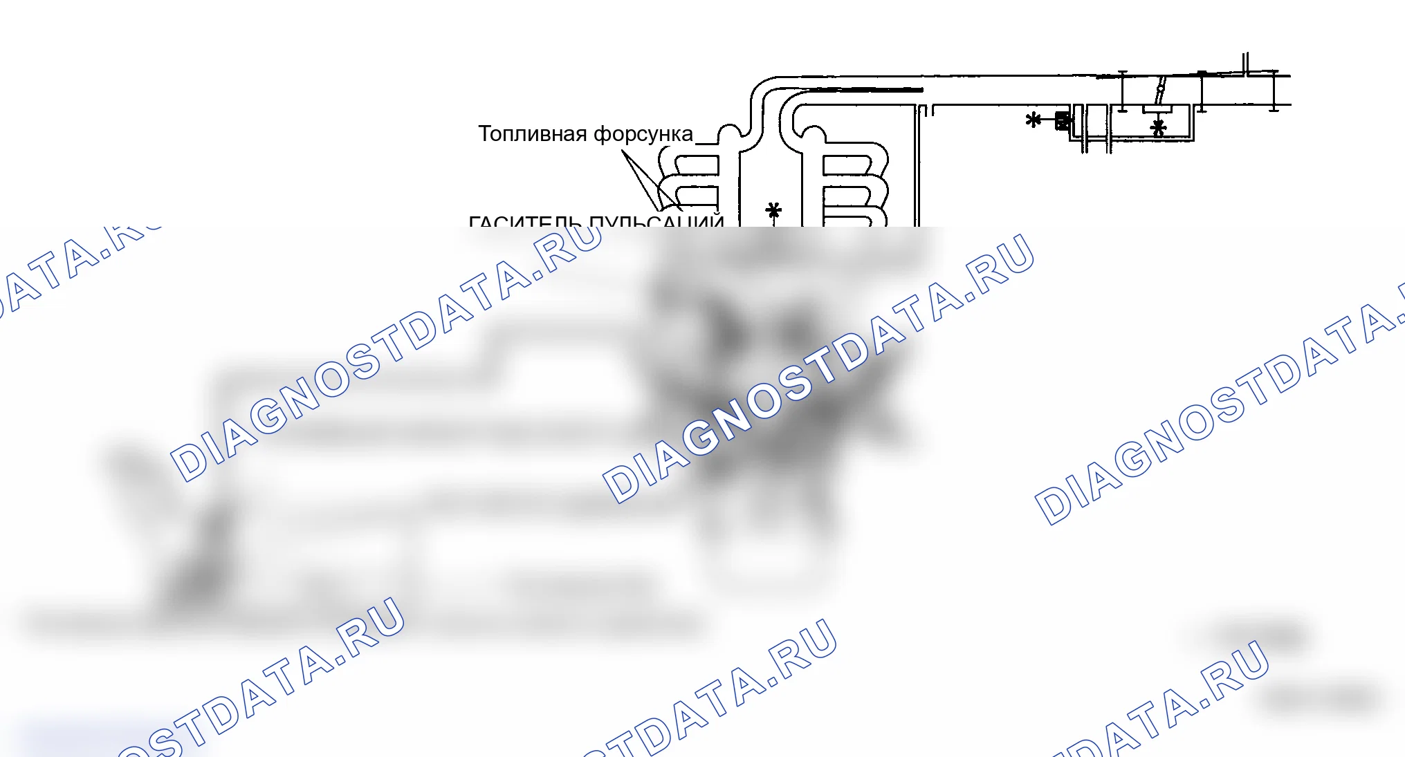 Рис. 4: Схема топливной системы. Mazda MPV III