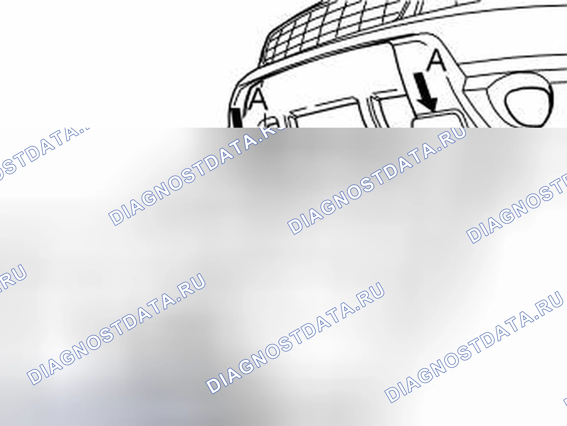 Рис. 123: Ограждение бампера. Volvo XC70 I рестайлинг