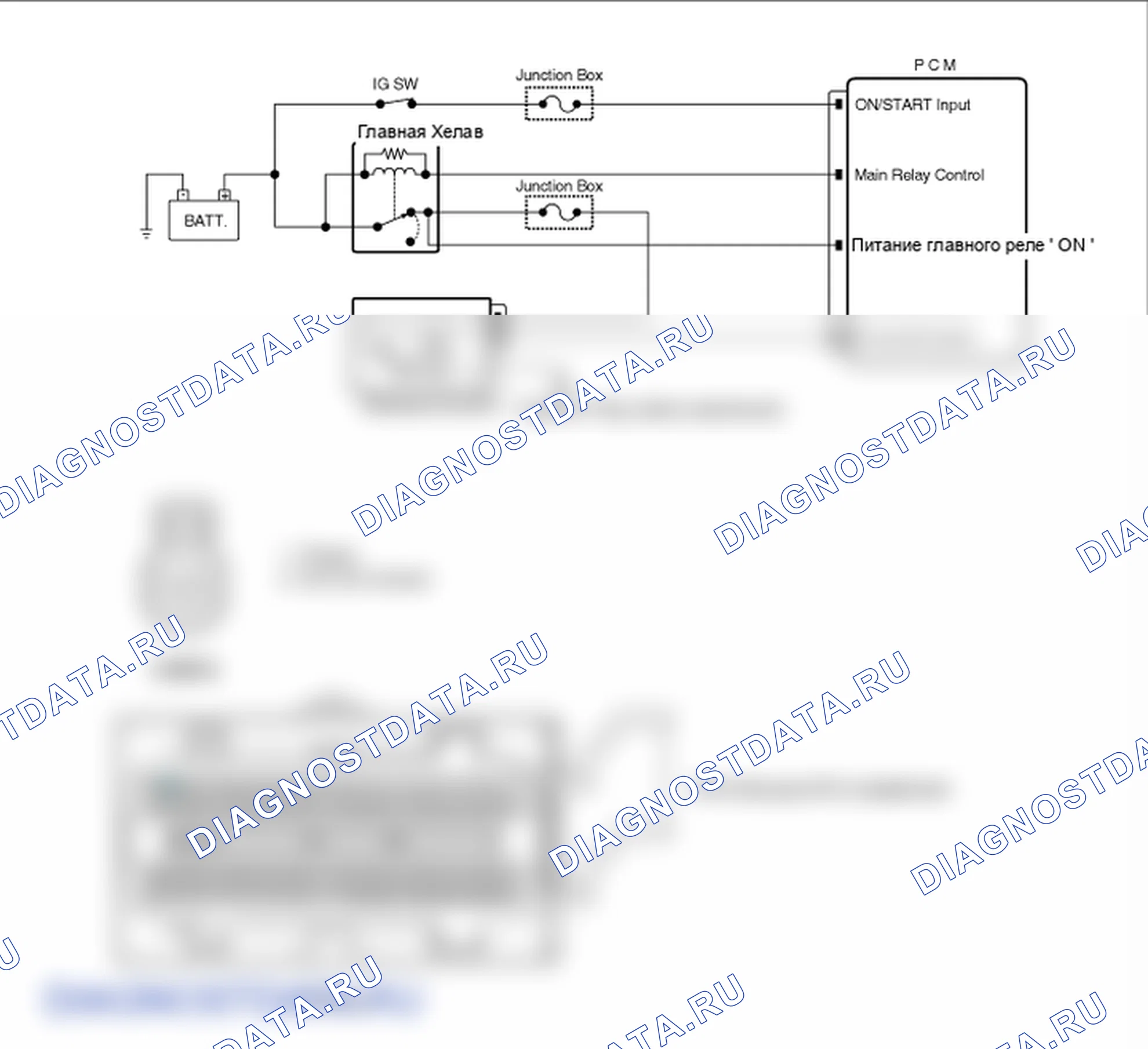 Фрагмент электросхемы: P0356. Hyundai Santa Fe CM