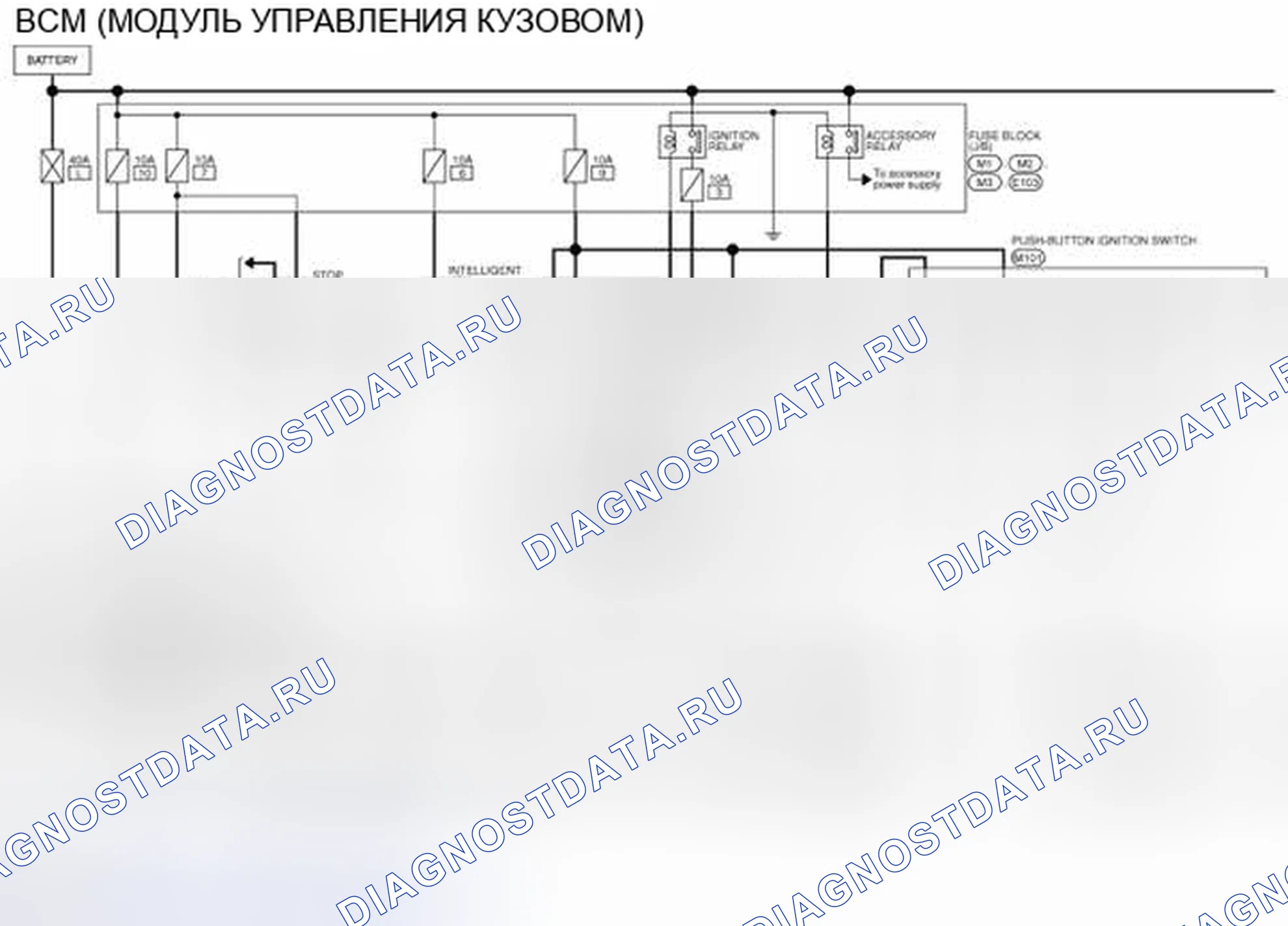 Рис. 45: электросхема - BCM. Nissan Murano Z51 рестайлинг 2