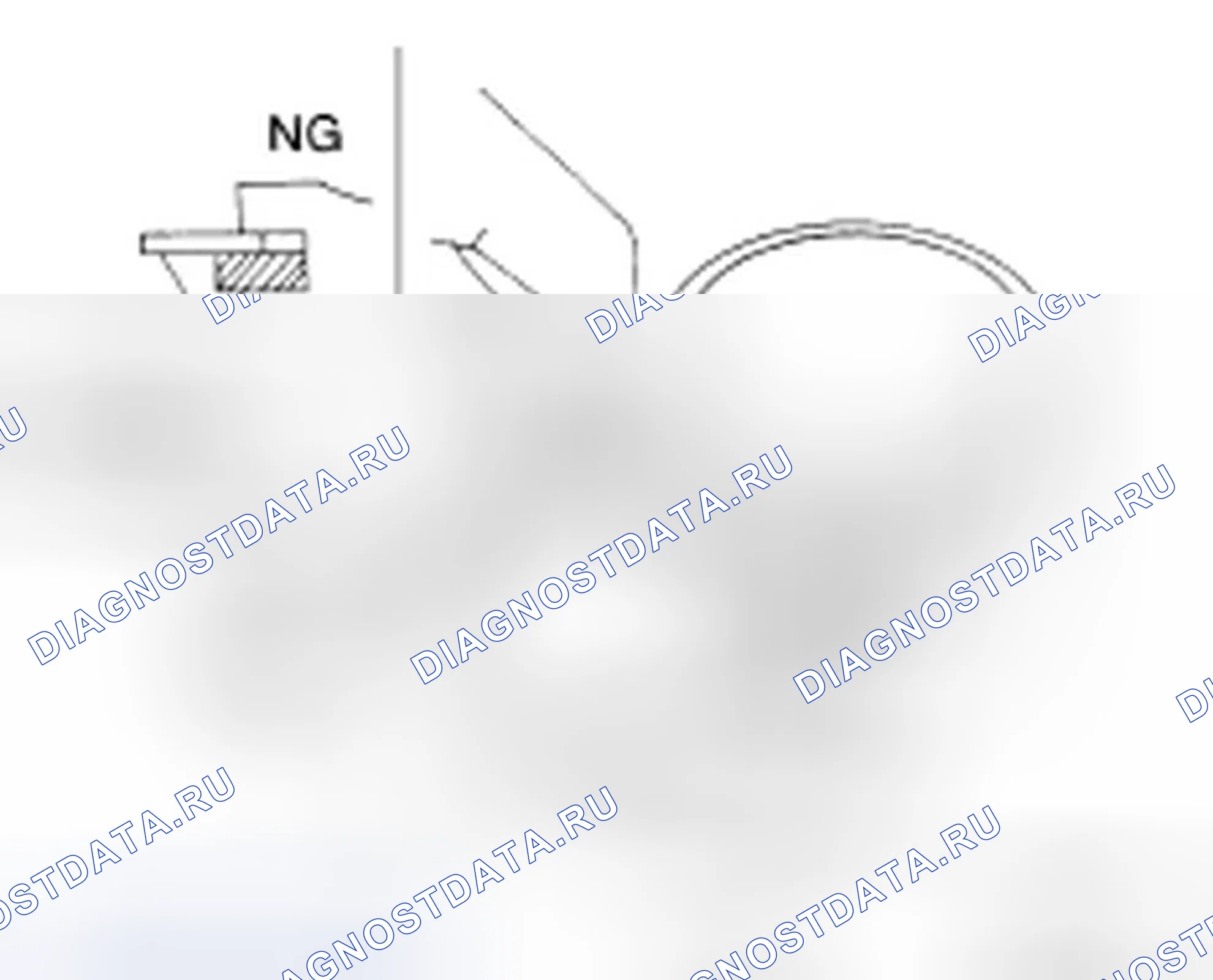 Рис. 306: ЗАЗОР СО СТОРОНЫ ПОРШНЕВОГО КОЛЬЦА. Infiniti FX35 I рестайлинг