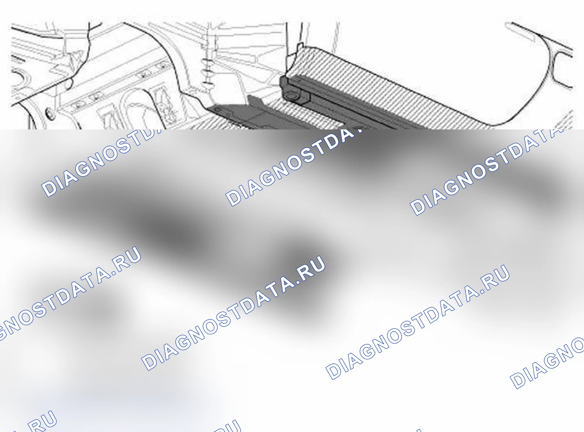 Рис. 38: Низ нижнего бокового элемента и пол, план съемки. Porsche Boxster S 986 рестайлинг