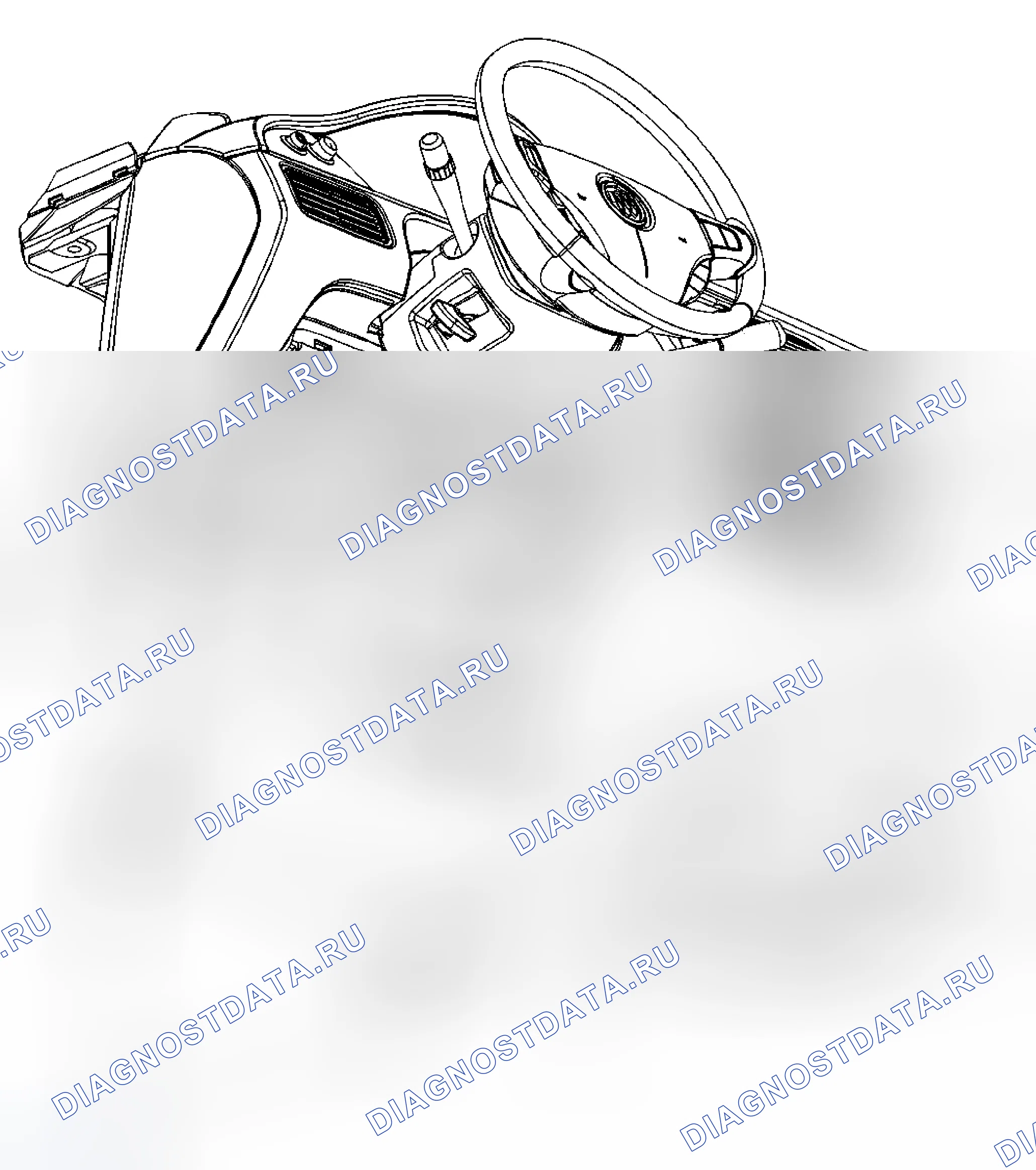 Рис. 36: Замена наполнителя рулевой колонки. Buick LaCrosse I