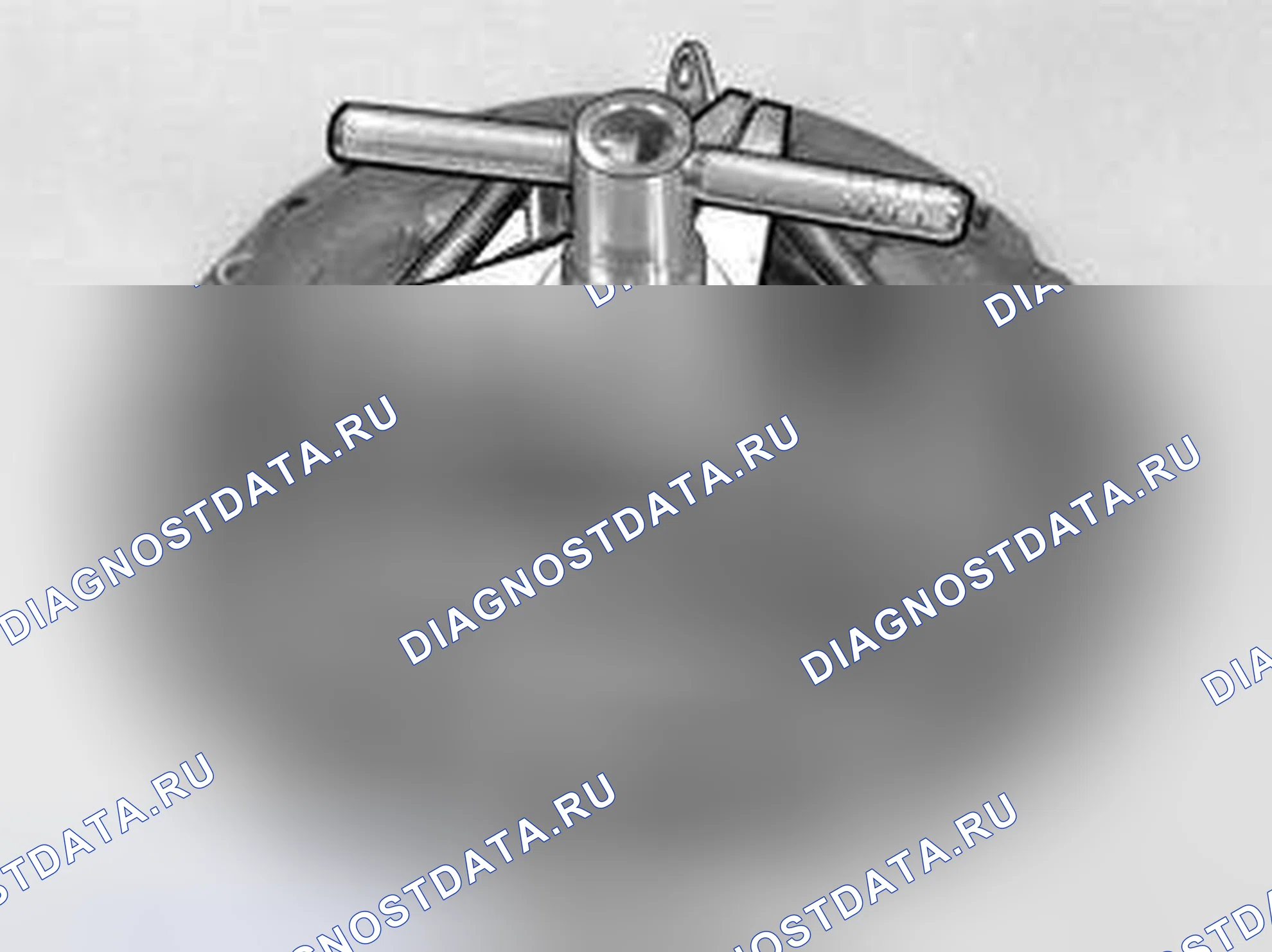 Рис. 67: Установка компрессионного инструмента на снятое сцепление. Volvo S60 I